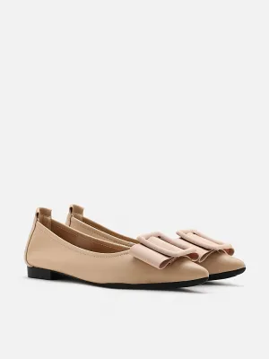 Elyse Bow Buckled Pointed Toe Flats