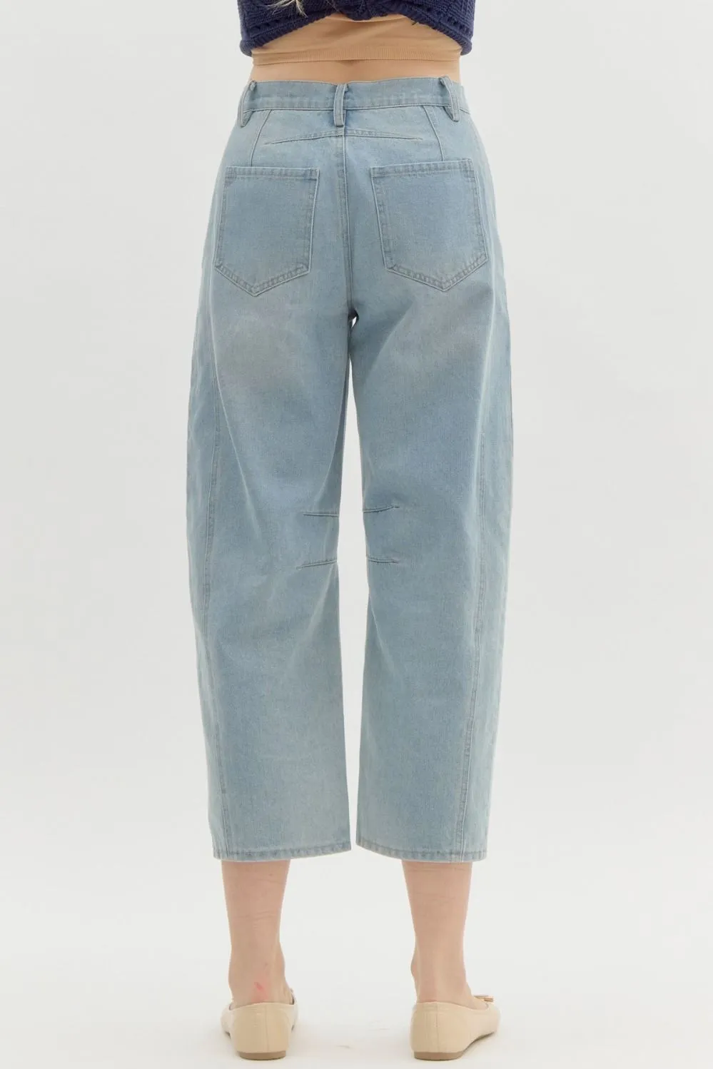 Entro | Blythe Denim High Waisted Pants Lt Blue