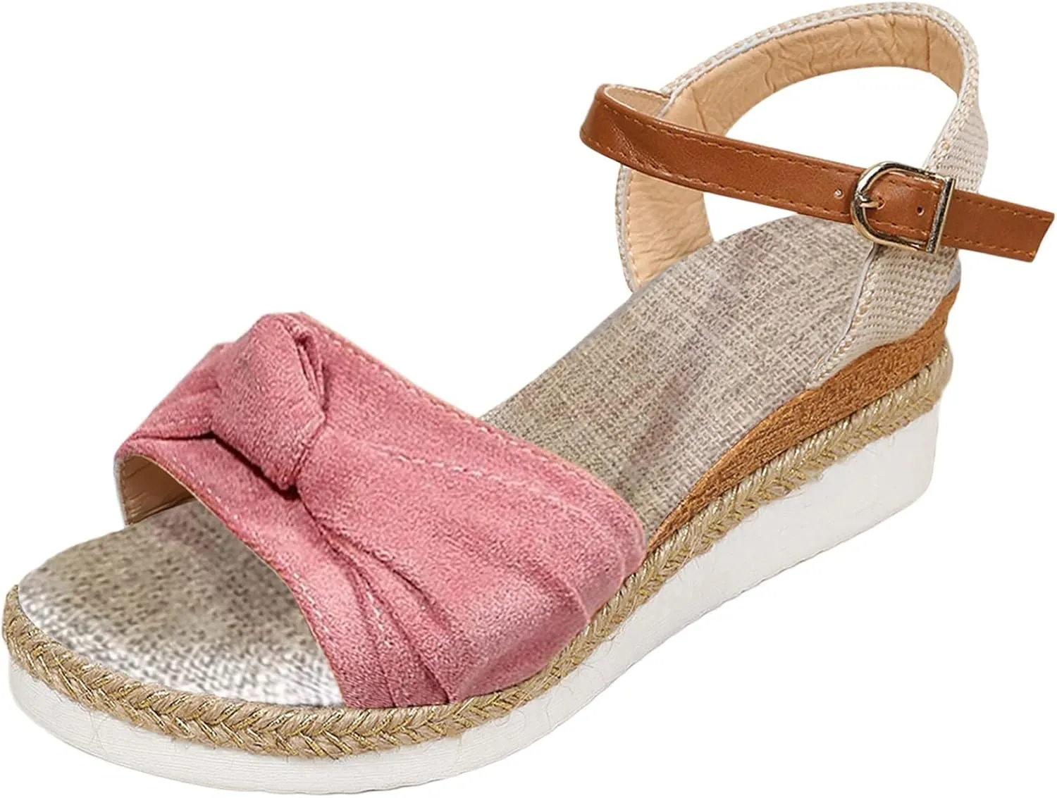 Espadrilles Wedge Sandals for Women 2025 Summer Dressy Women's Espadrille Platform Wedges Open Toe Ankle Strap Sandal Comfortable Casual Orthopedic Dress Shoes