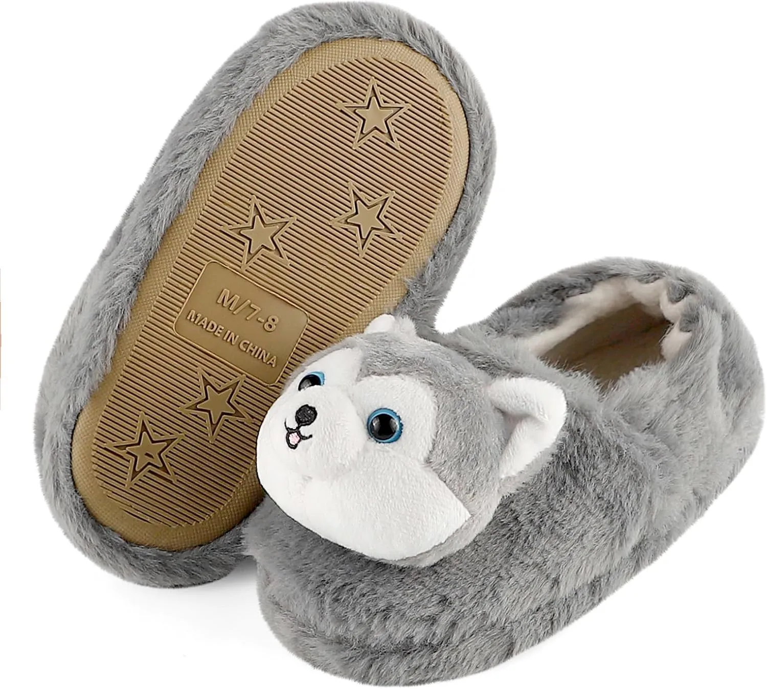 ESTAMICO Girls Boys Slippers Kids Warm Soft Boot Slipper