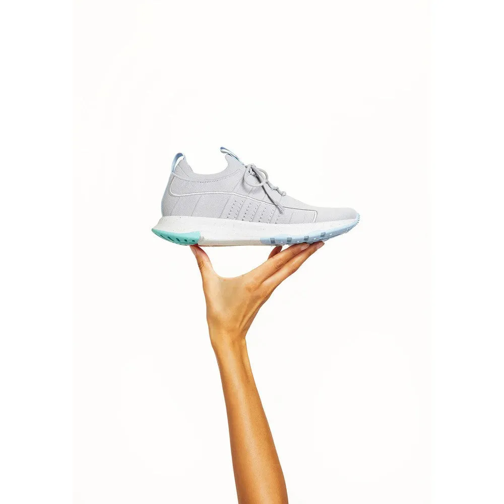 FitFlop Vitamin FF e01 FA3-945 Ladies Soft Grey Mix Textile Lace Up Trainers