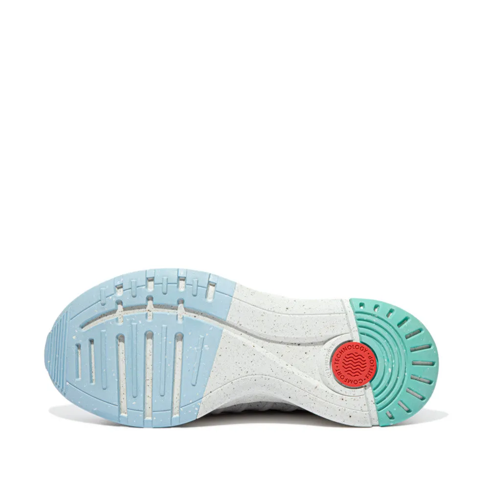 FitFlop Vitamin FF e01 FA3-945 Ladies Soft Grey Mix Textile Lace Up Trainers