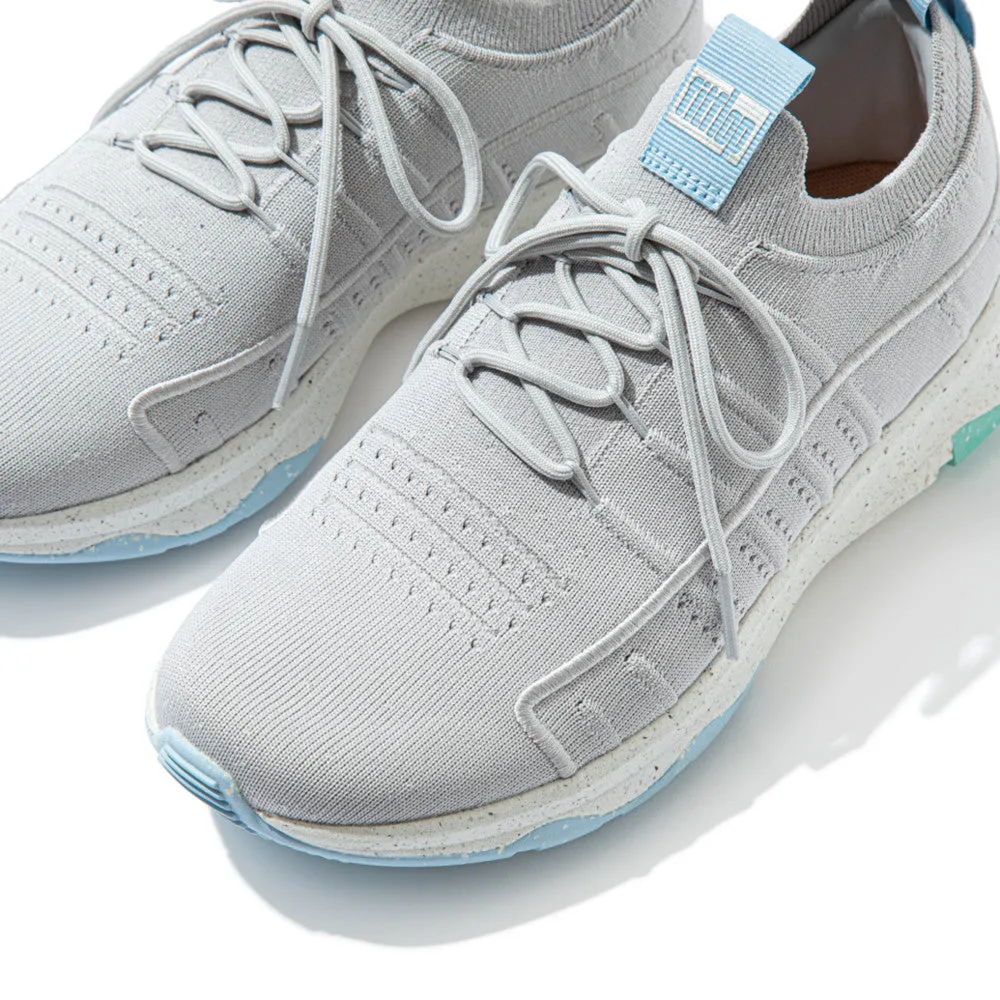 FitFlop Vitamin FF e01 FA3-945 Ladies Soft Grey Mix Textile Lace Up Trainers