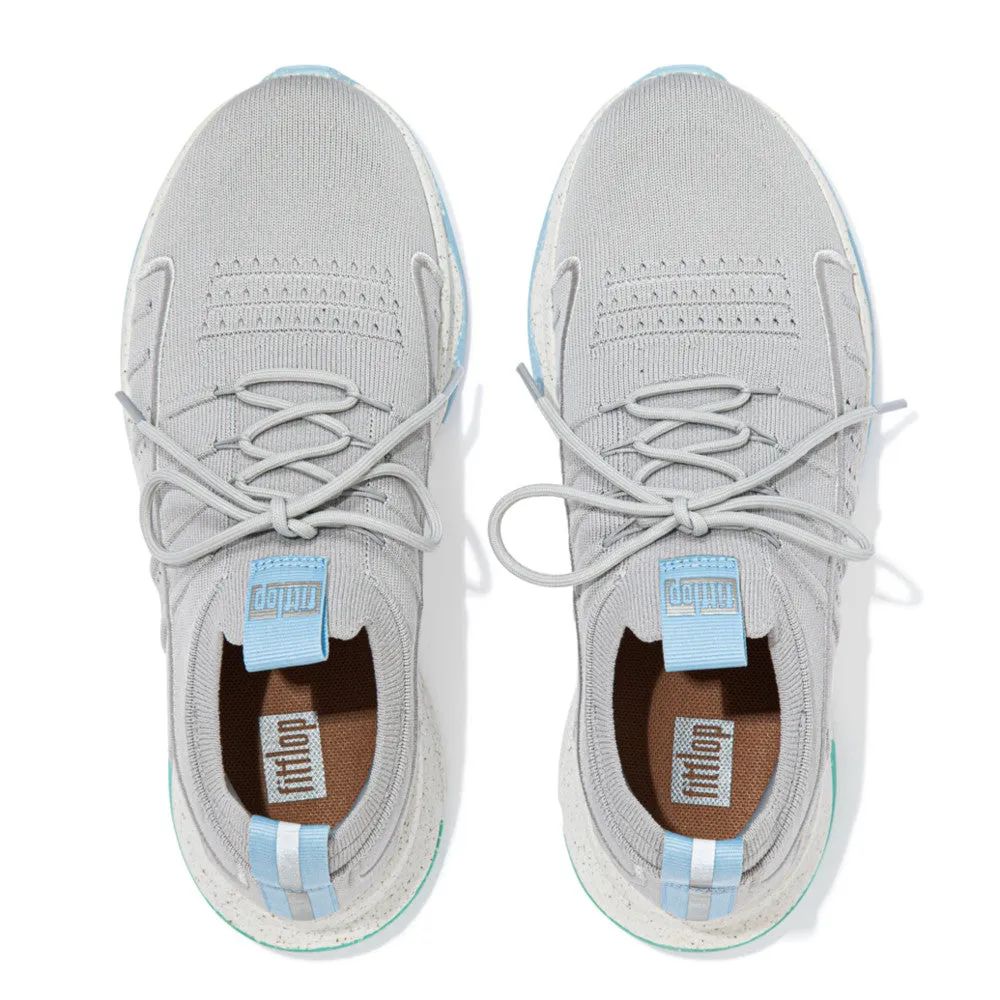 FitFlop Vitamin FF e01 FA3-945 Ladies Soft Grey Mix Textile Lace Up Trainers
