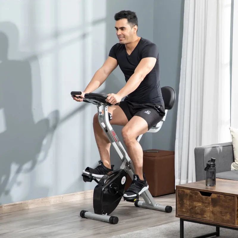 Foldable Indoor Exercise Bike with 8-Level Magnetic Resistance - Blue