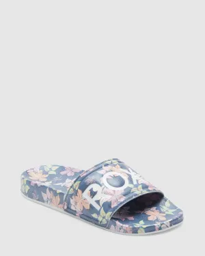Girls 8-16 Slippy Printed Slides