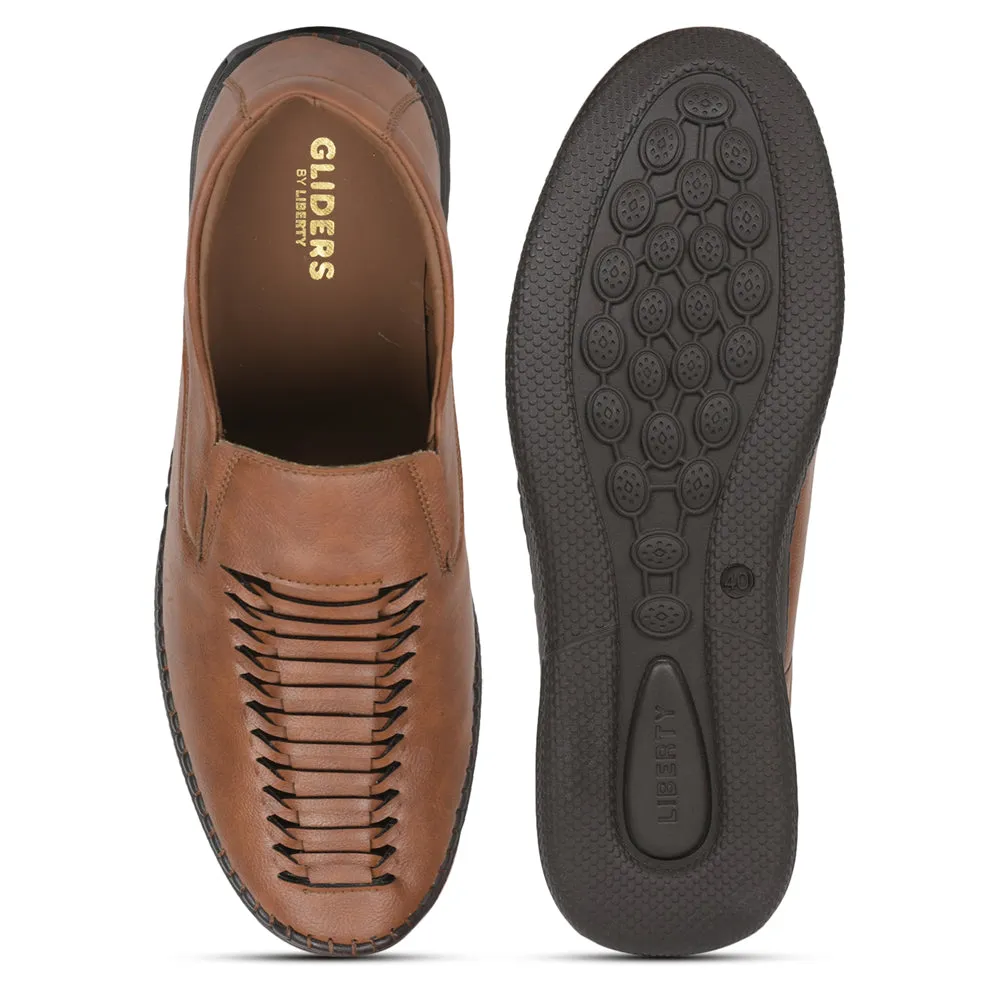 Gliders (Tan) Casual Slip on Shoes For Men SYN-43 By Liberty