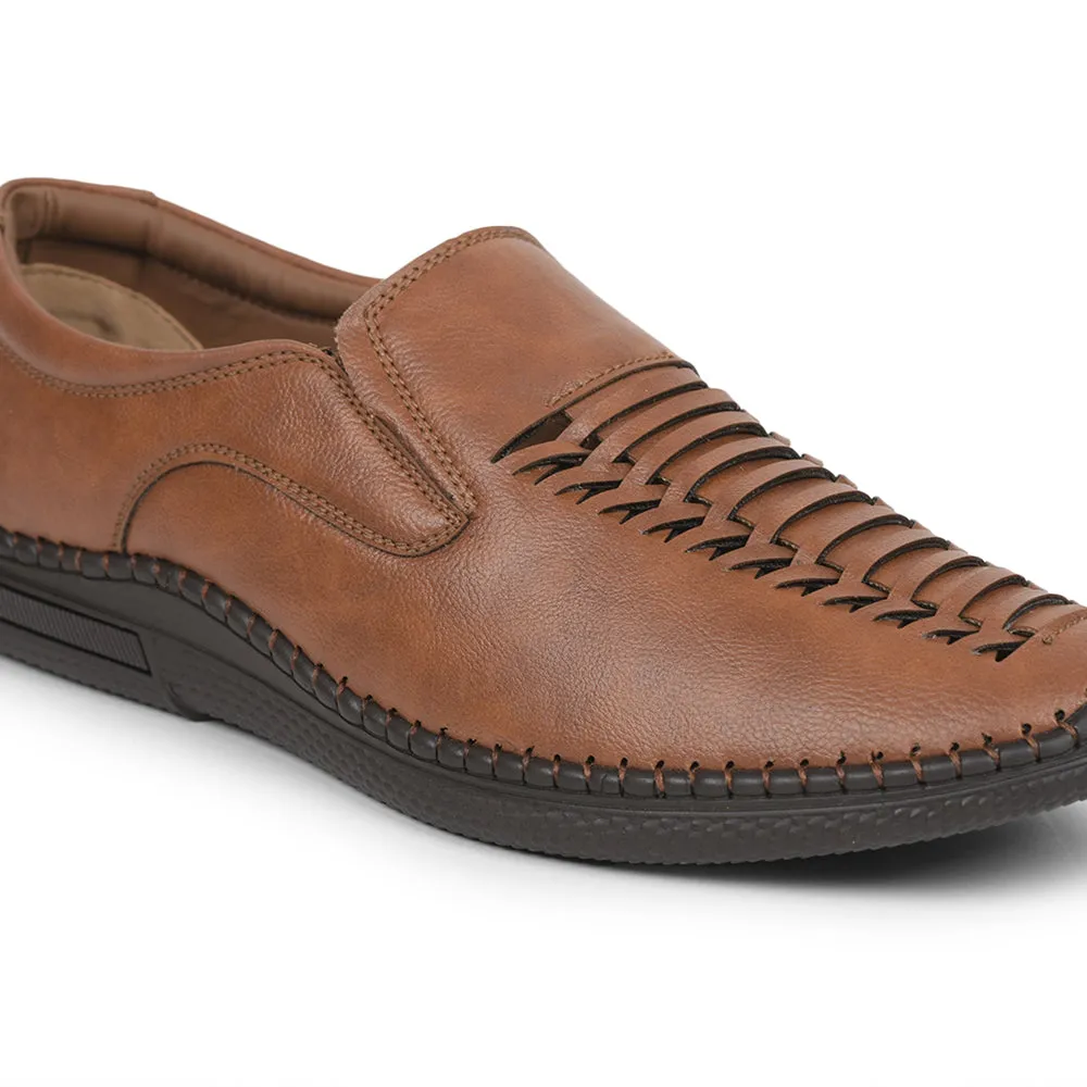 Gliders (Tan) Casual Slip on Shoes For Men SYN-43 By Liberty