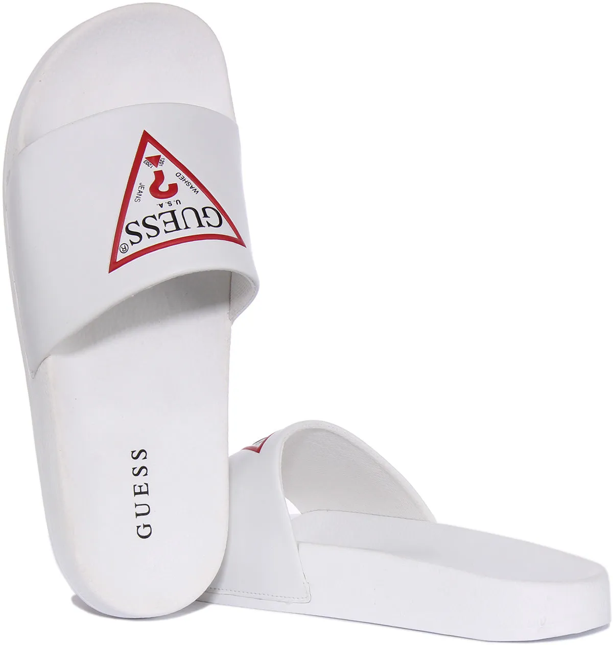 Guess Colico In White For Men Slide