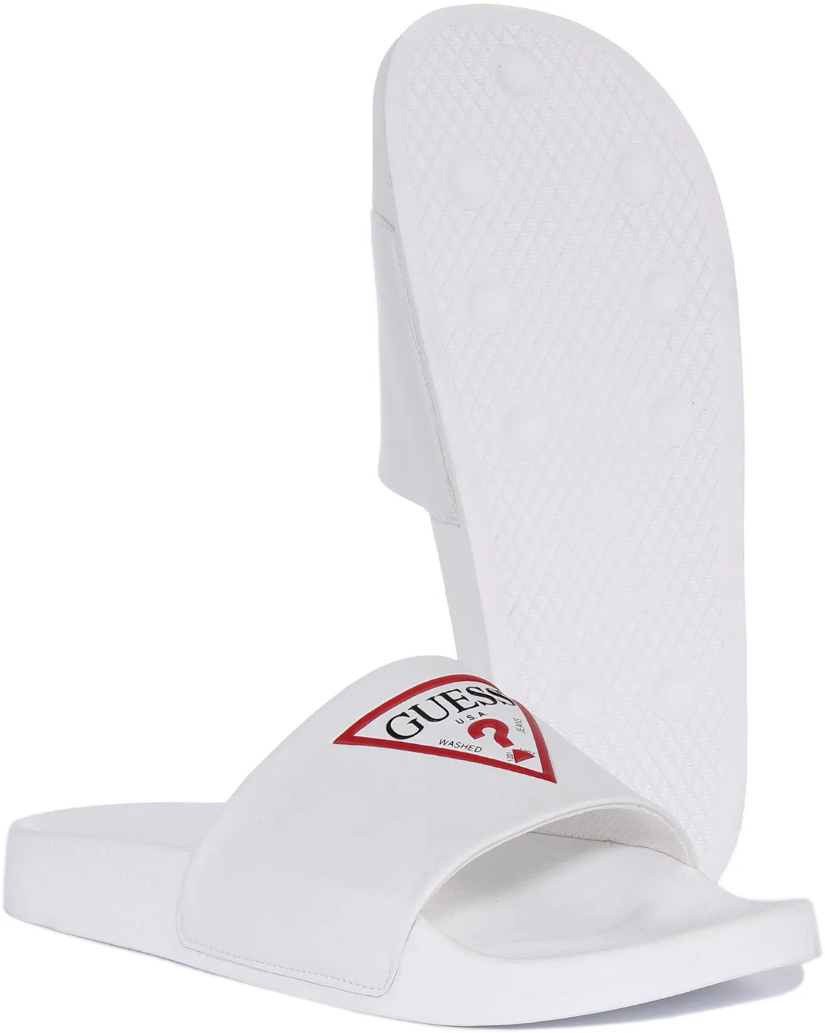 Guess Colico In White For Men Slide