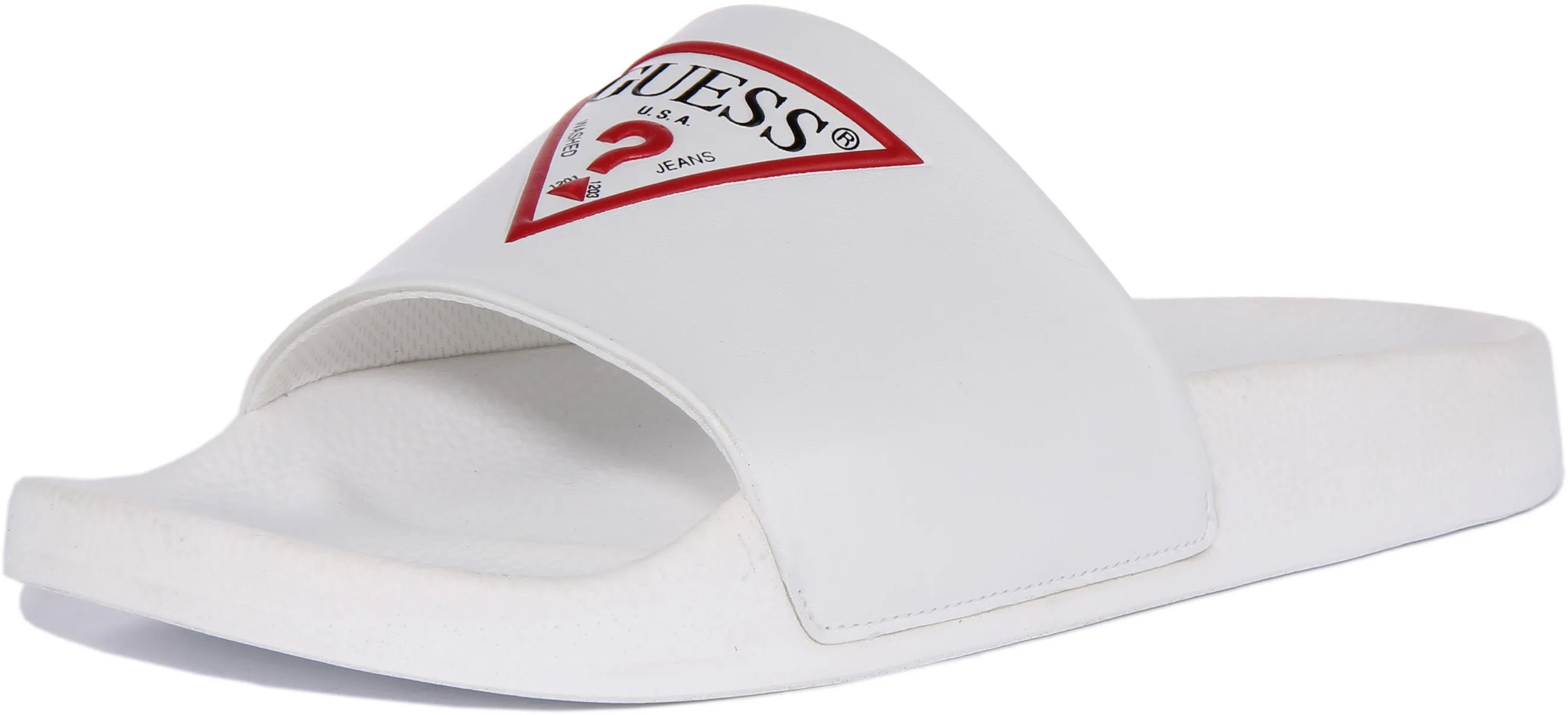 Guess Colico In White For Men Slide