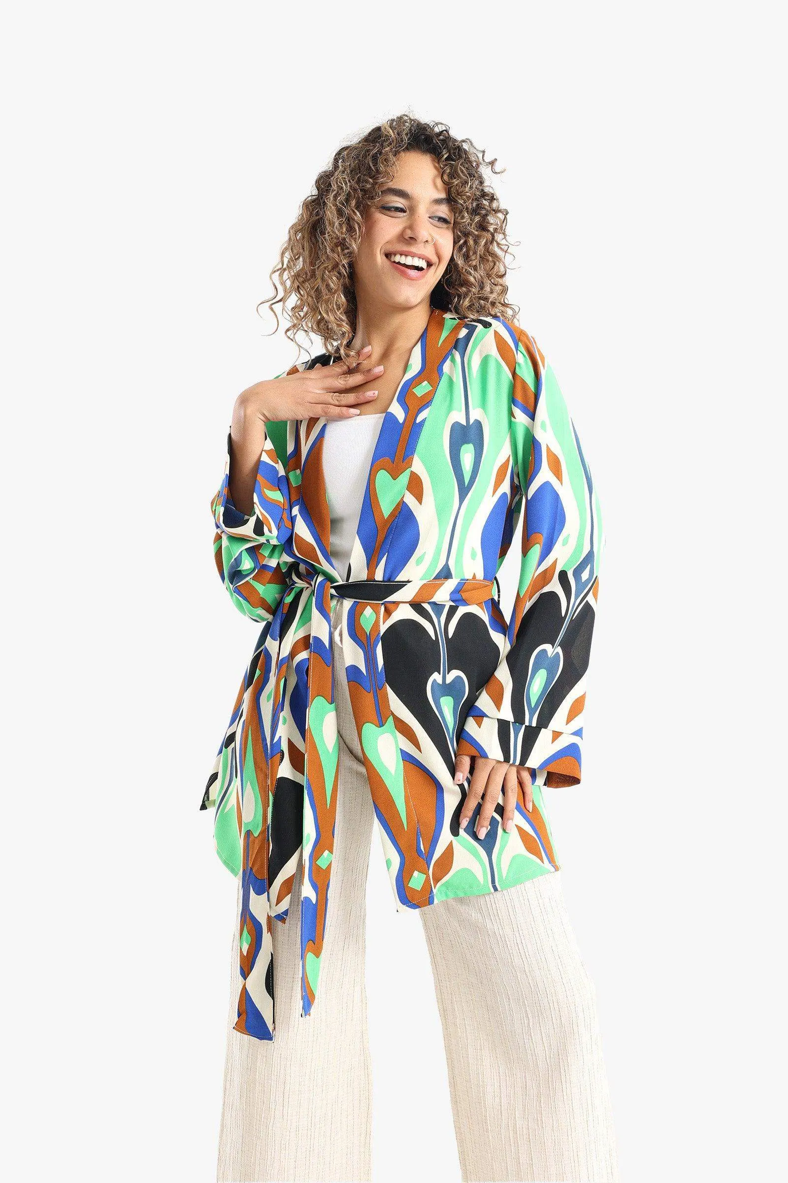 Heart Colored Voile Kimono