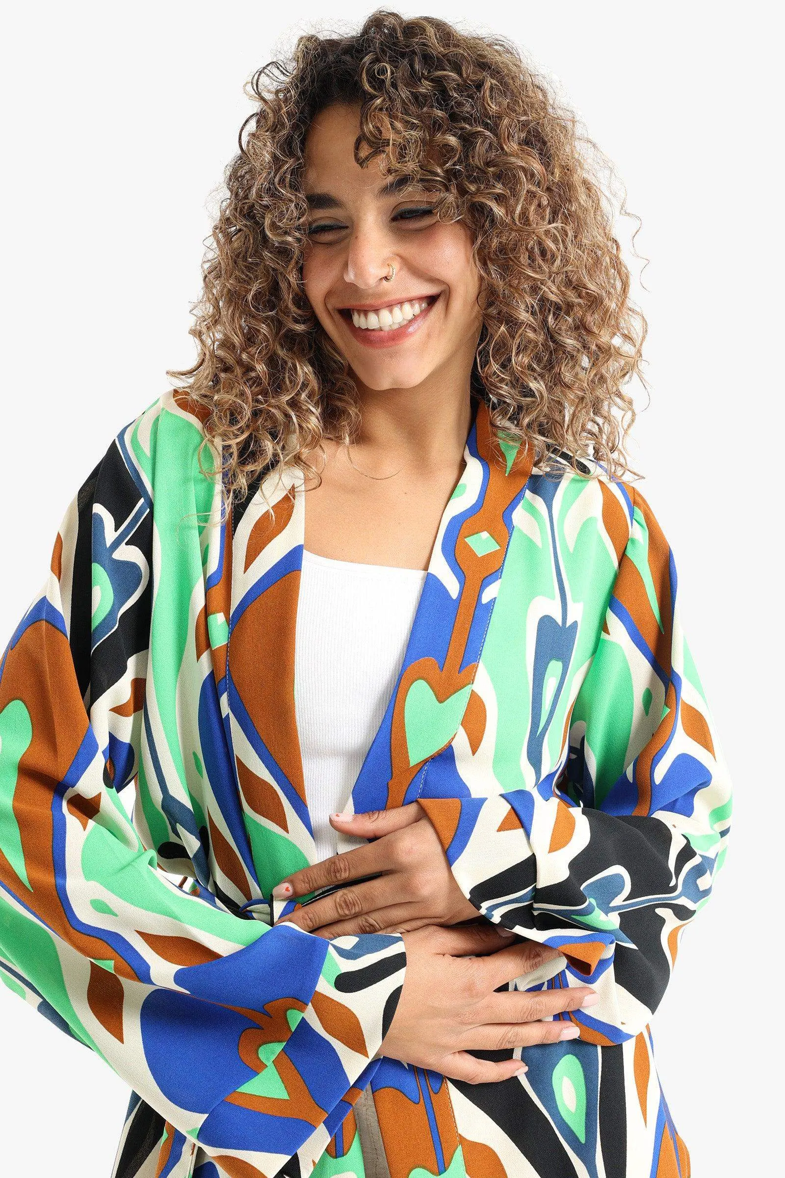Heart Colored Voile Kimono