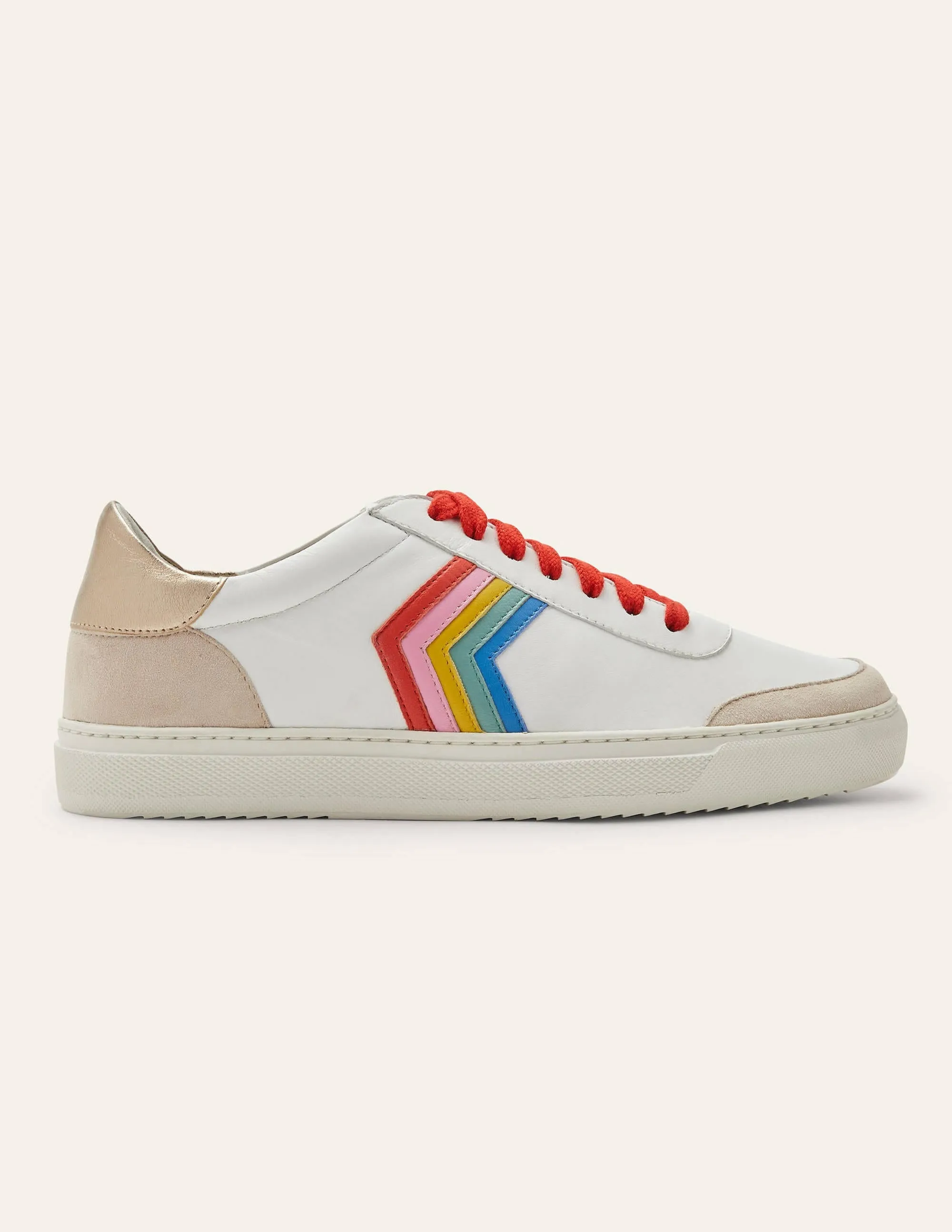 Helen Chevron Trainers-White/Firecracker/Rainbow