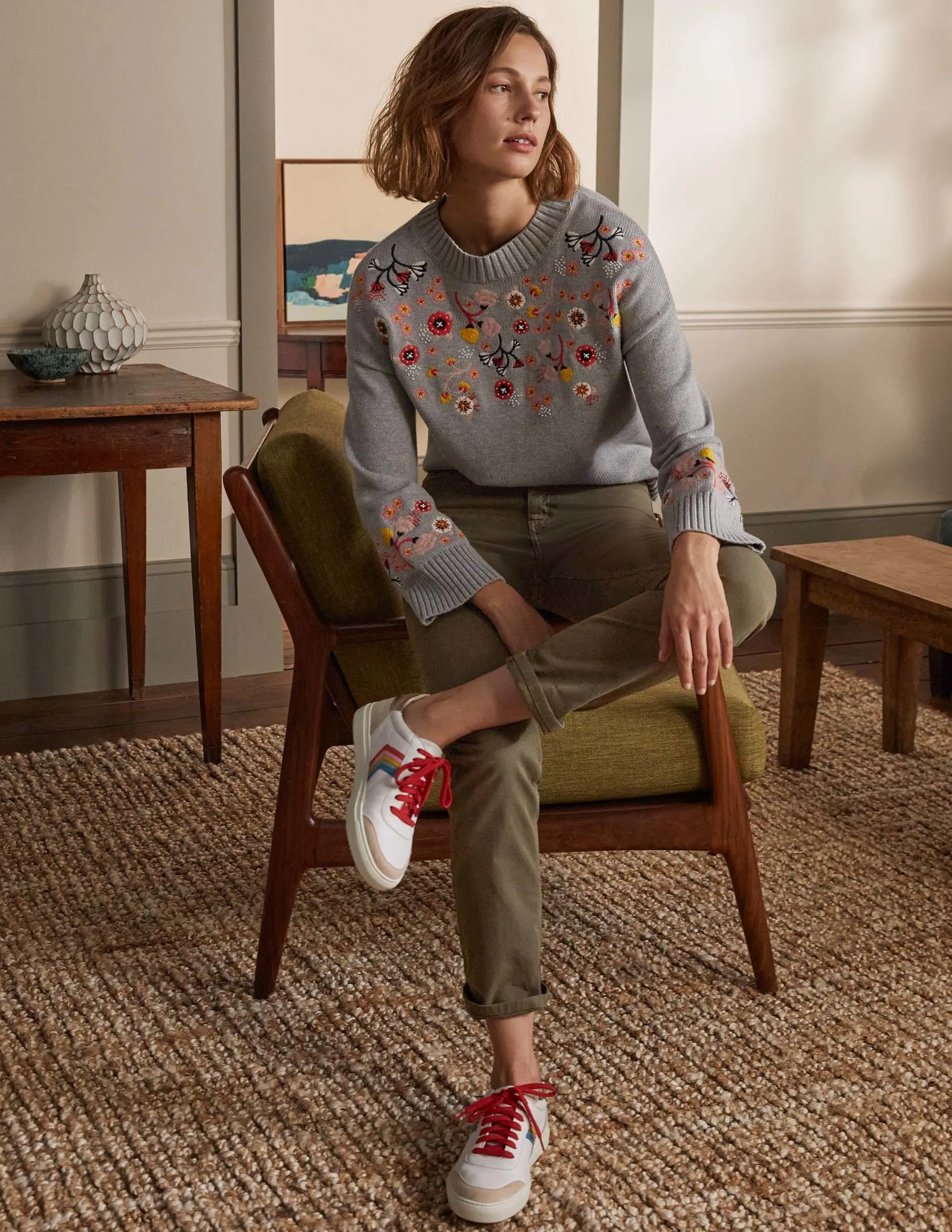 Helen Chevron Trainers-White/Firecracker/Rainbow