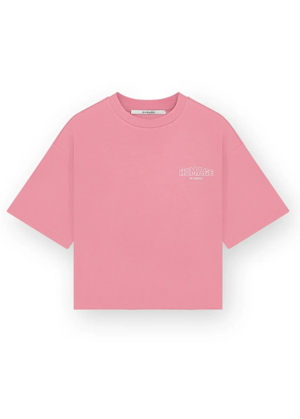 Homage Oversized Tee met logo Roze
