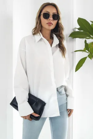 Intimidating Aura Collared Oversized Shirt