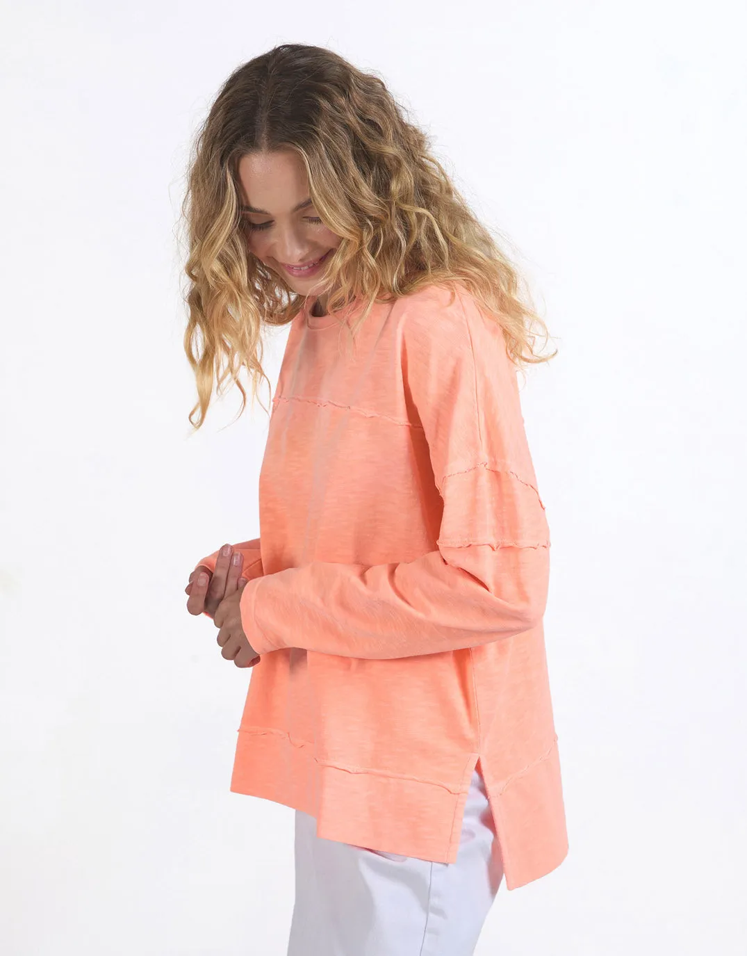 Jayne Throw On Top - Neon Peach