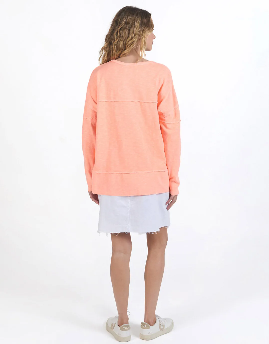 Jayne Throw On Top - Neon Peach