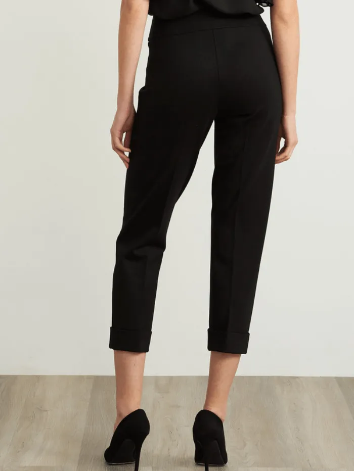 Joseph Ribkoff S Black Cuffed Capri Trousers 211000