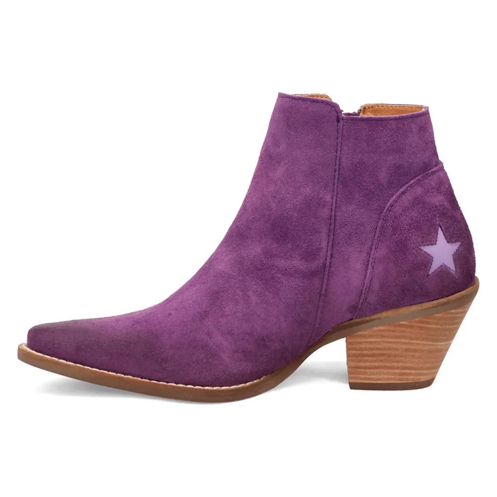 Little Star Cut Out Snip Toe Zippered Cowboy Booties