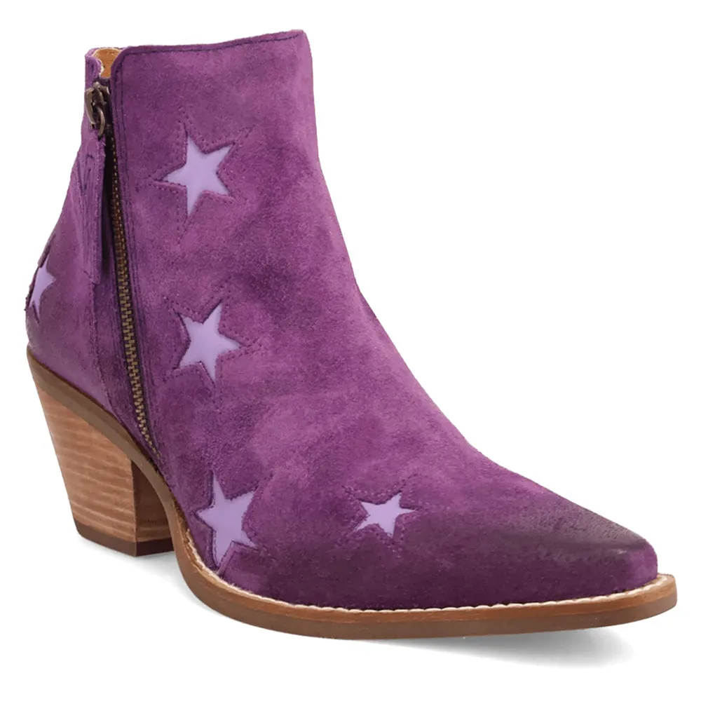 Little Star Cut Out Snip Toe Zippered Cowboy Booties