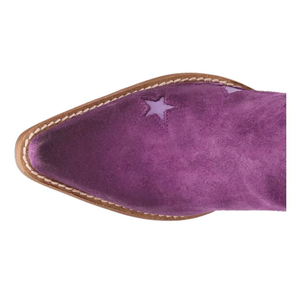 Little Star Cut Out Snip Toe Zippered Cowboy Booties
