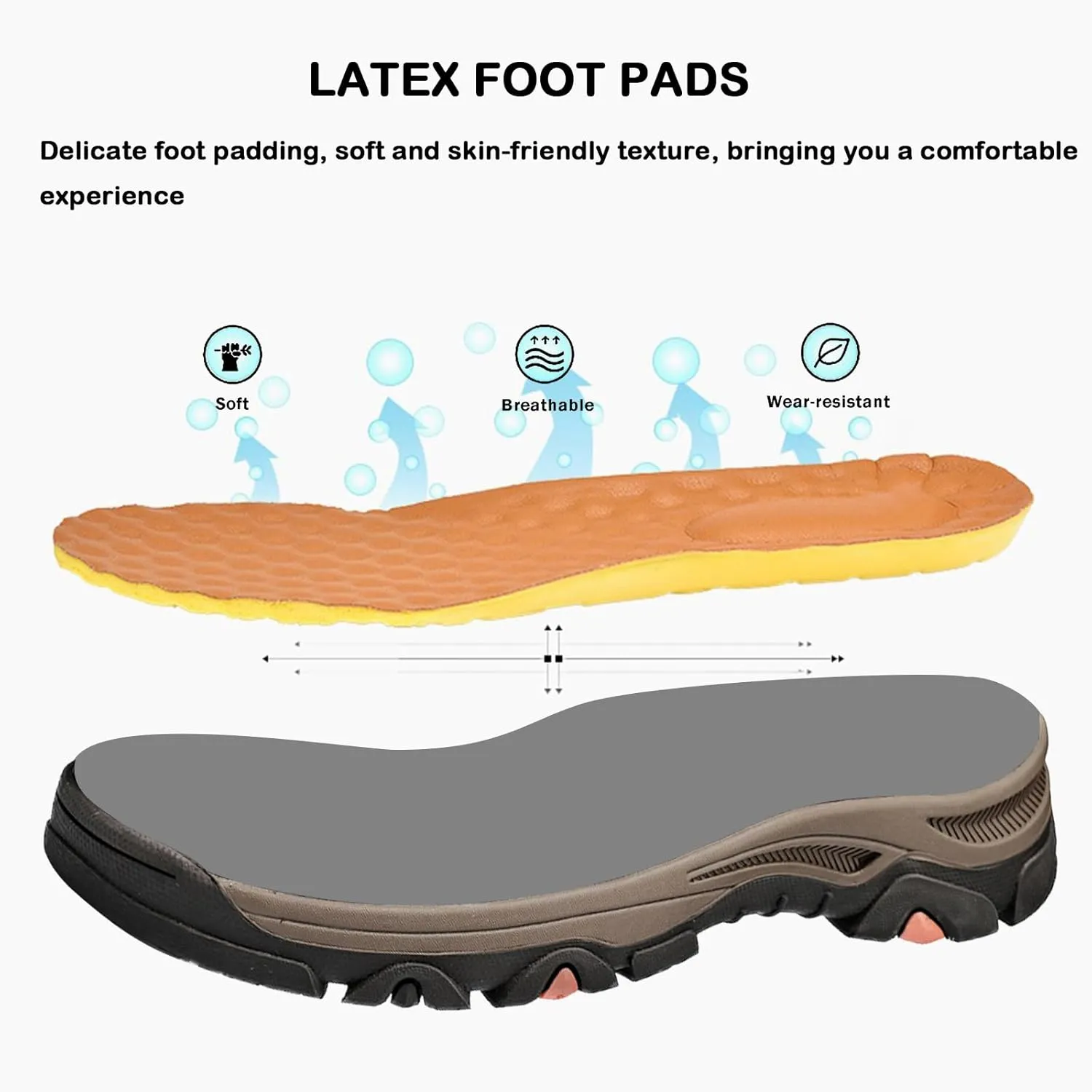 Loafers for Mens Slip On Leather Loafers Waterproof Shoes, Lightweight Soft Non Slip Comfortable Casual Business Travel Hiking Shoes