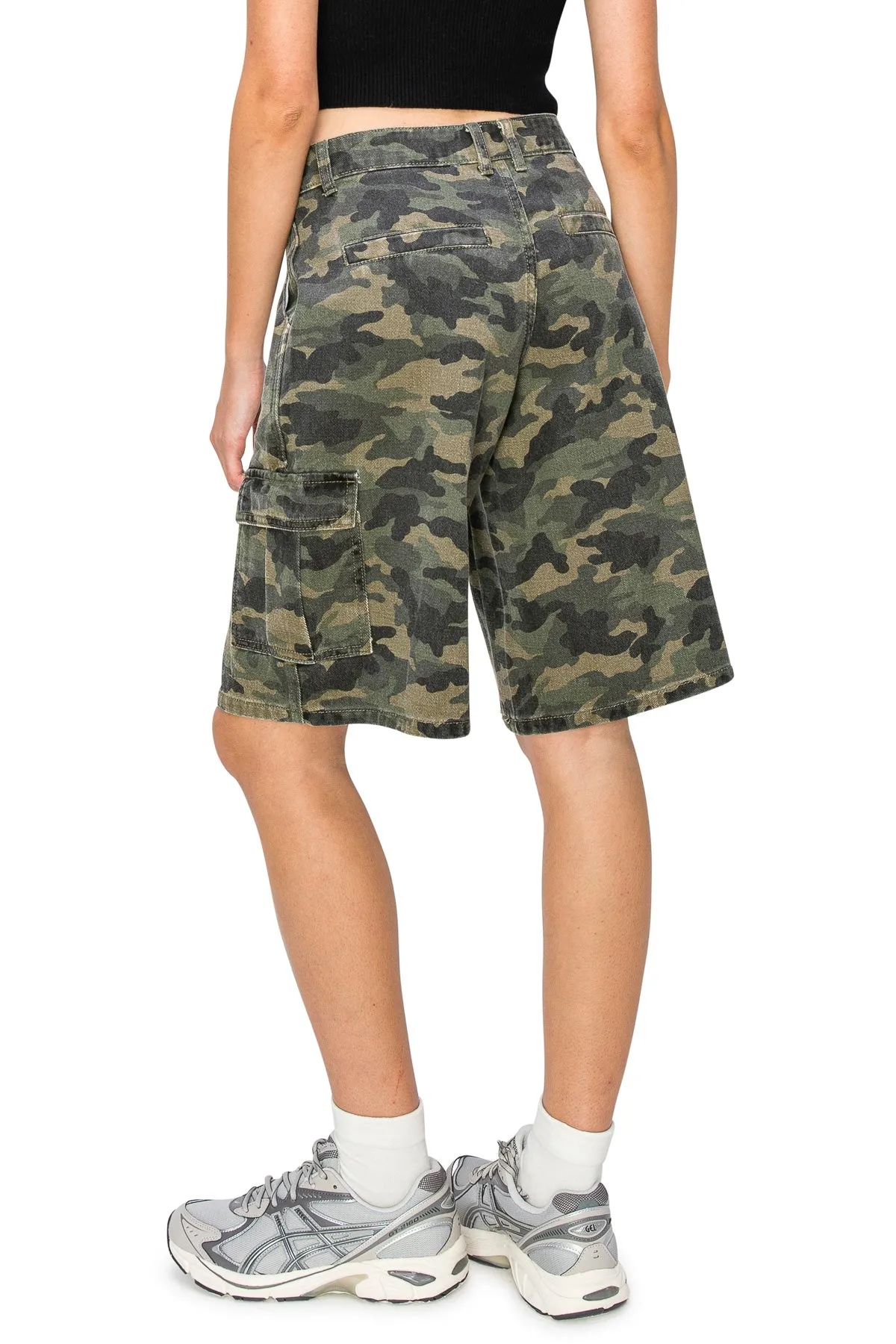 Long Cargo Skater Shorts - Camouflage