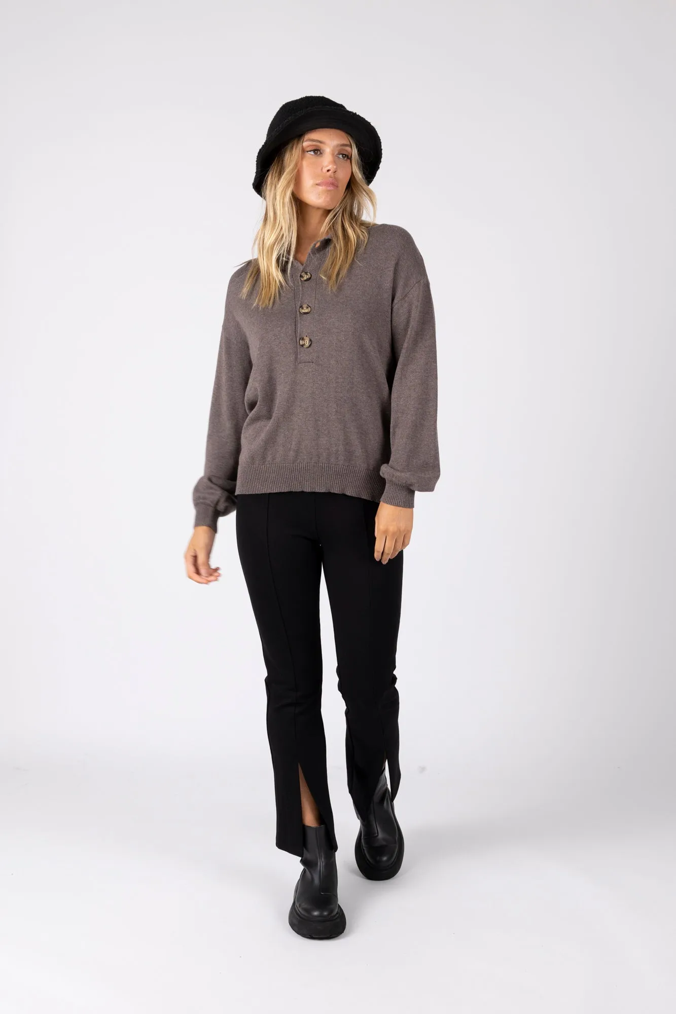 Madison Knit Sweat - Ash