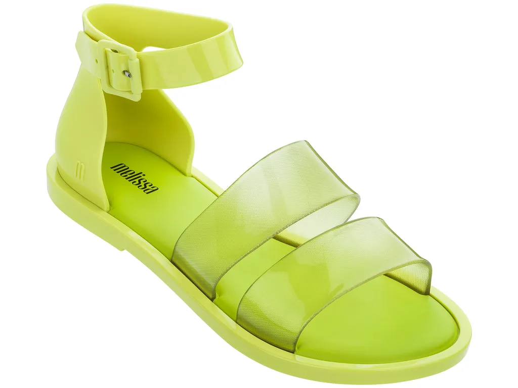 Melissa Model Flat Strappy Yellow Sandal For Women