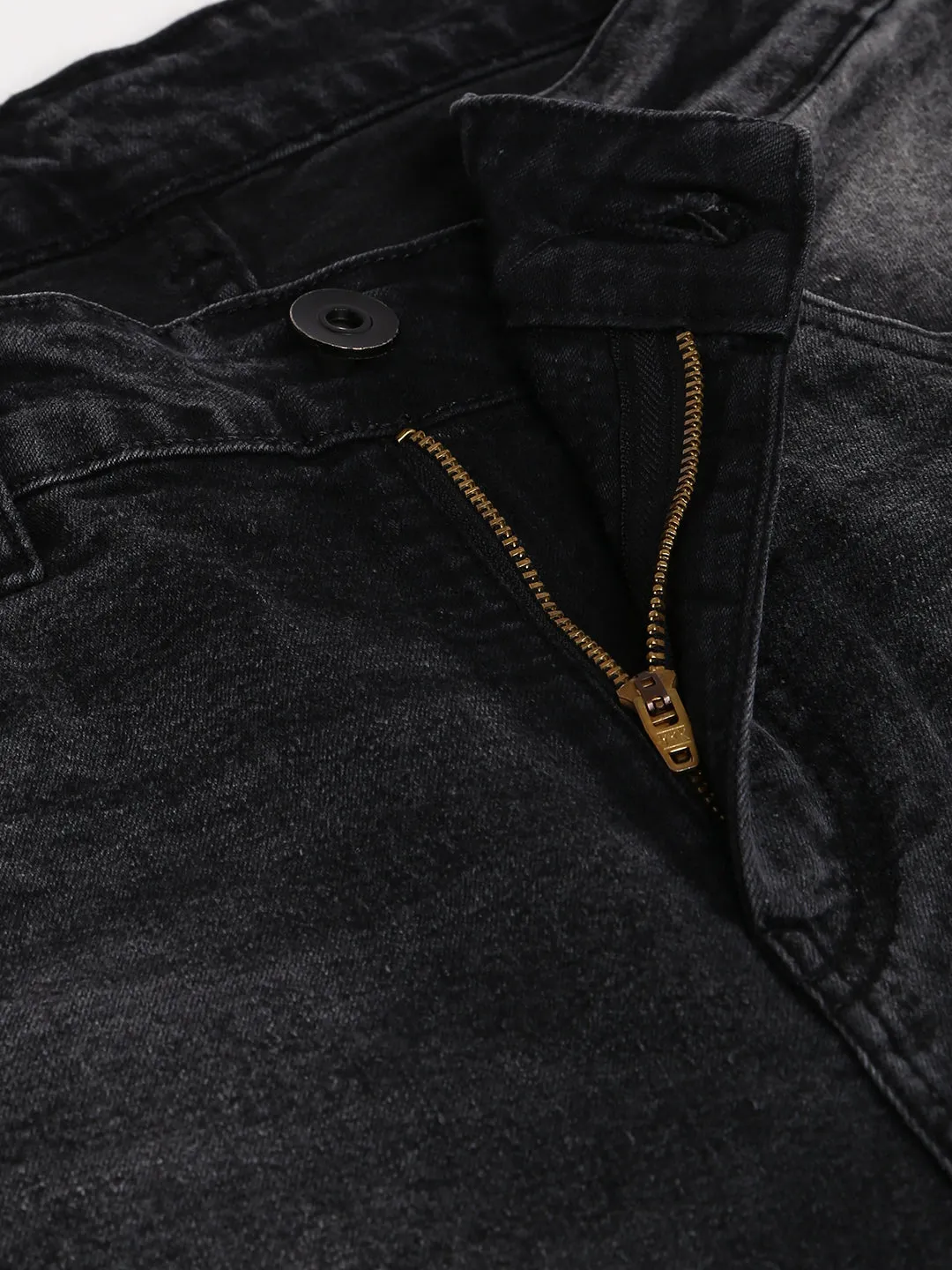 Men's Black Slim Fit Mid Rise Denim Jeans