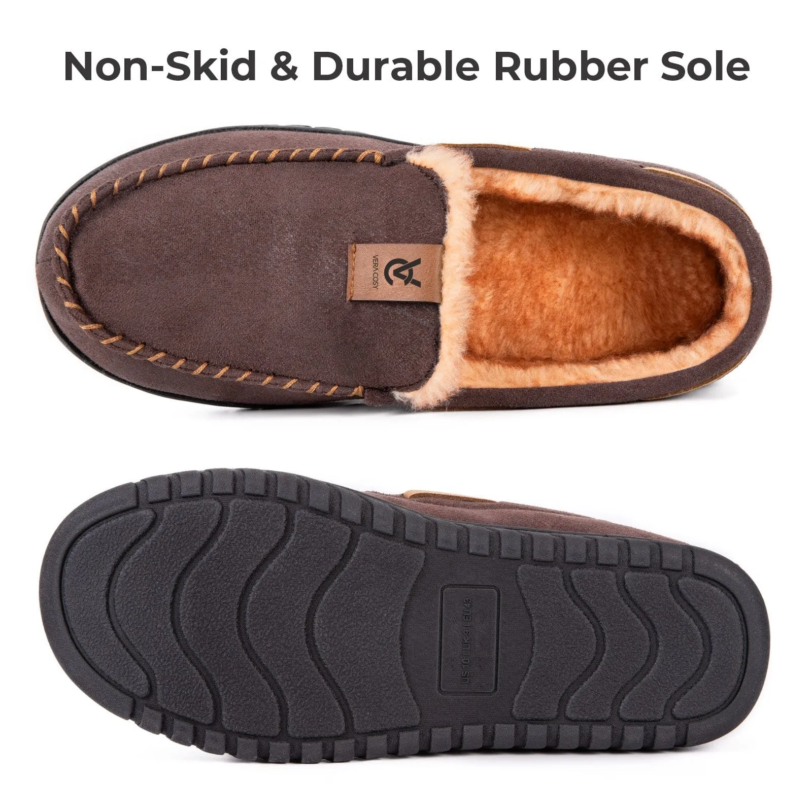 Men's Faux Suede Moccasin Slippers