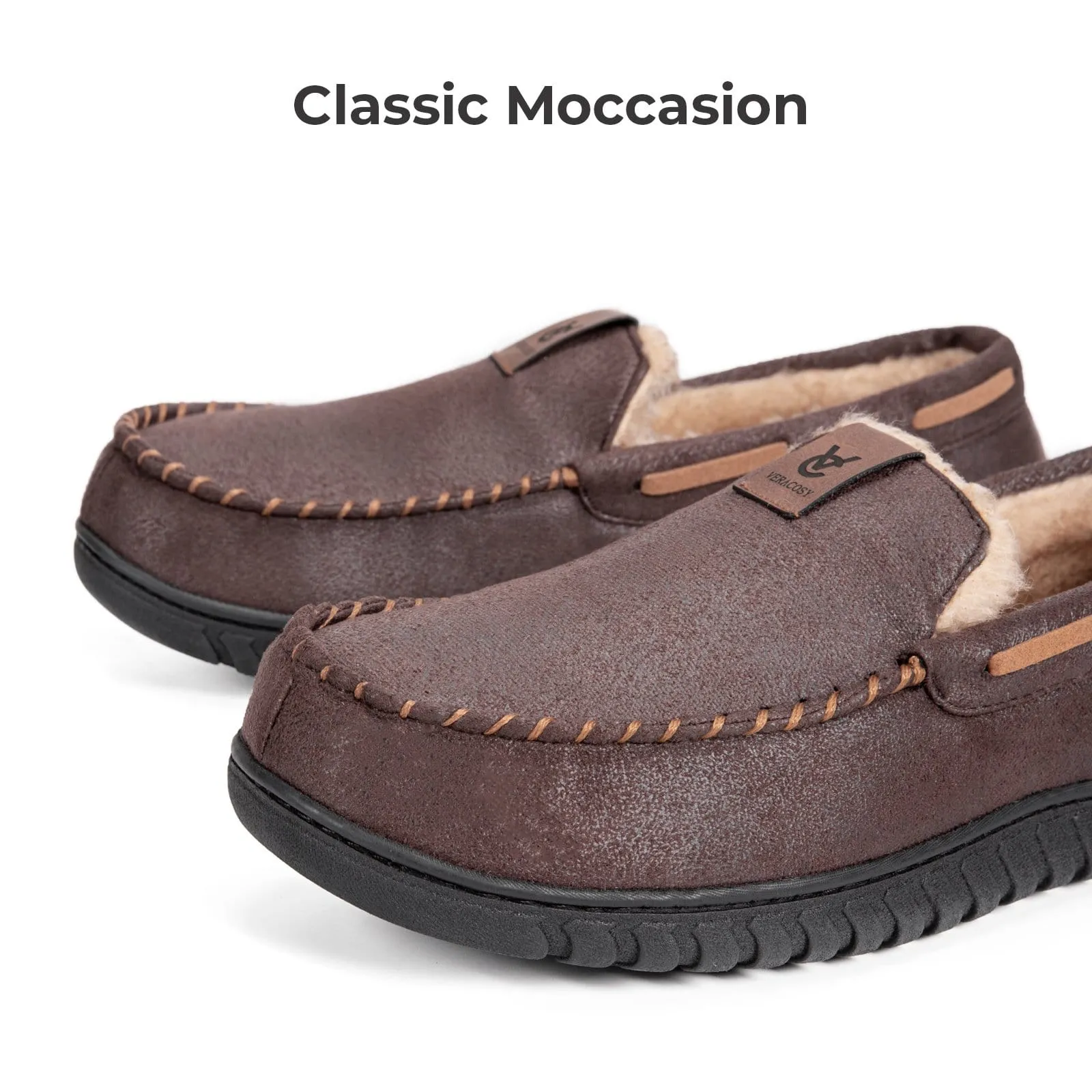 Men's Faux Suede Moccasin Slippers
