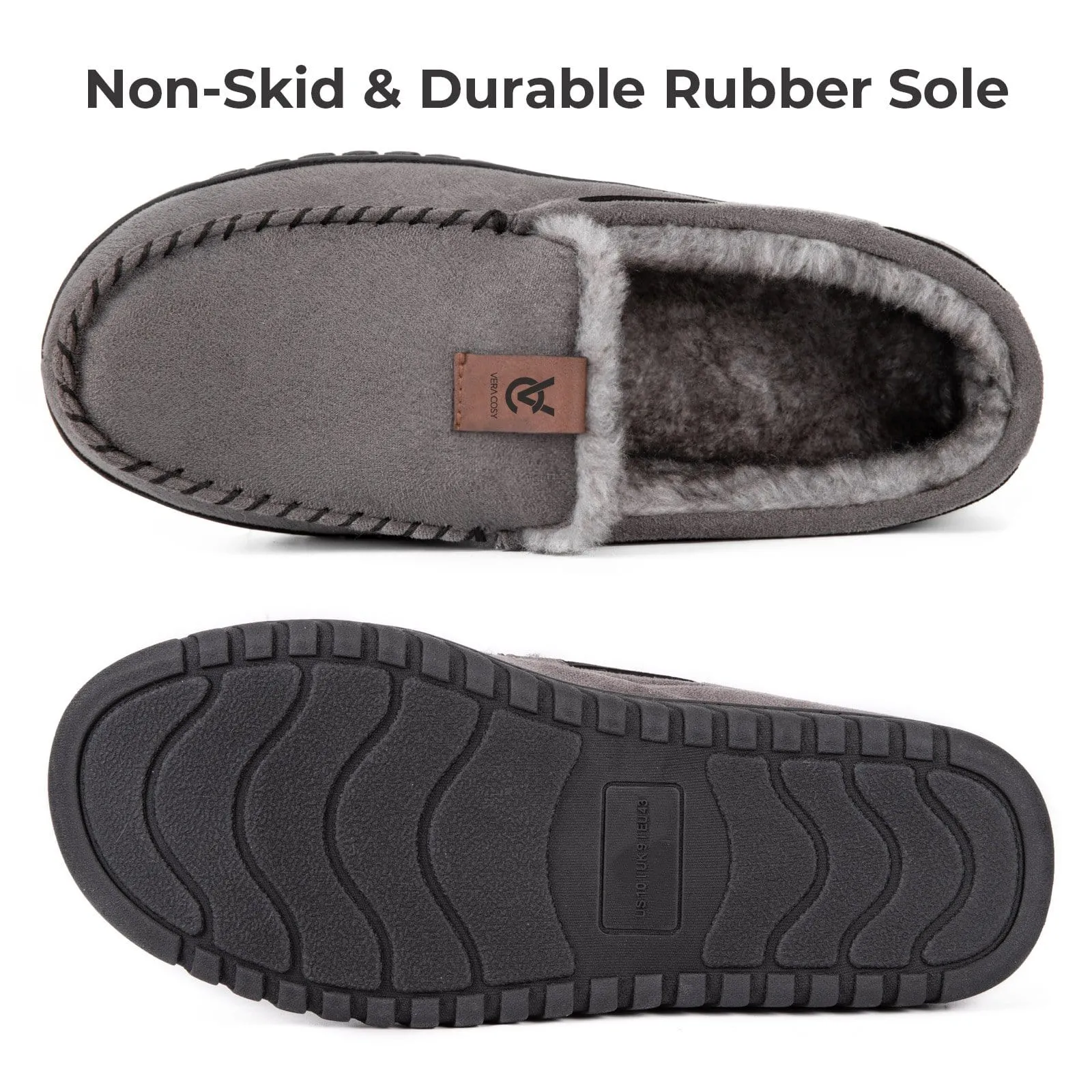 Men's Faux Suede Moccasin Slippers