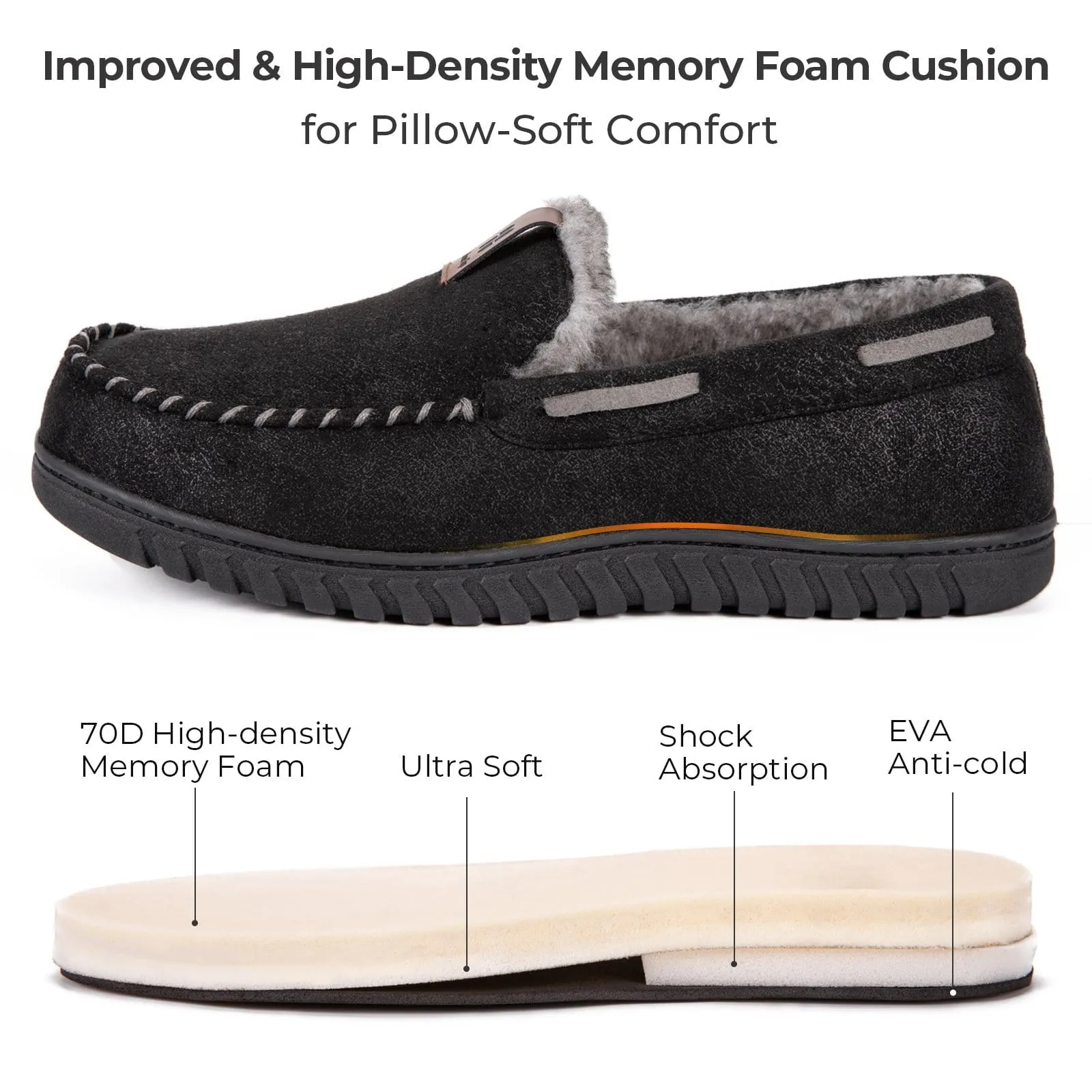 Men's Faux Suede Moccasin Slippers