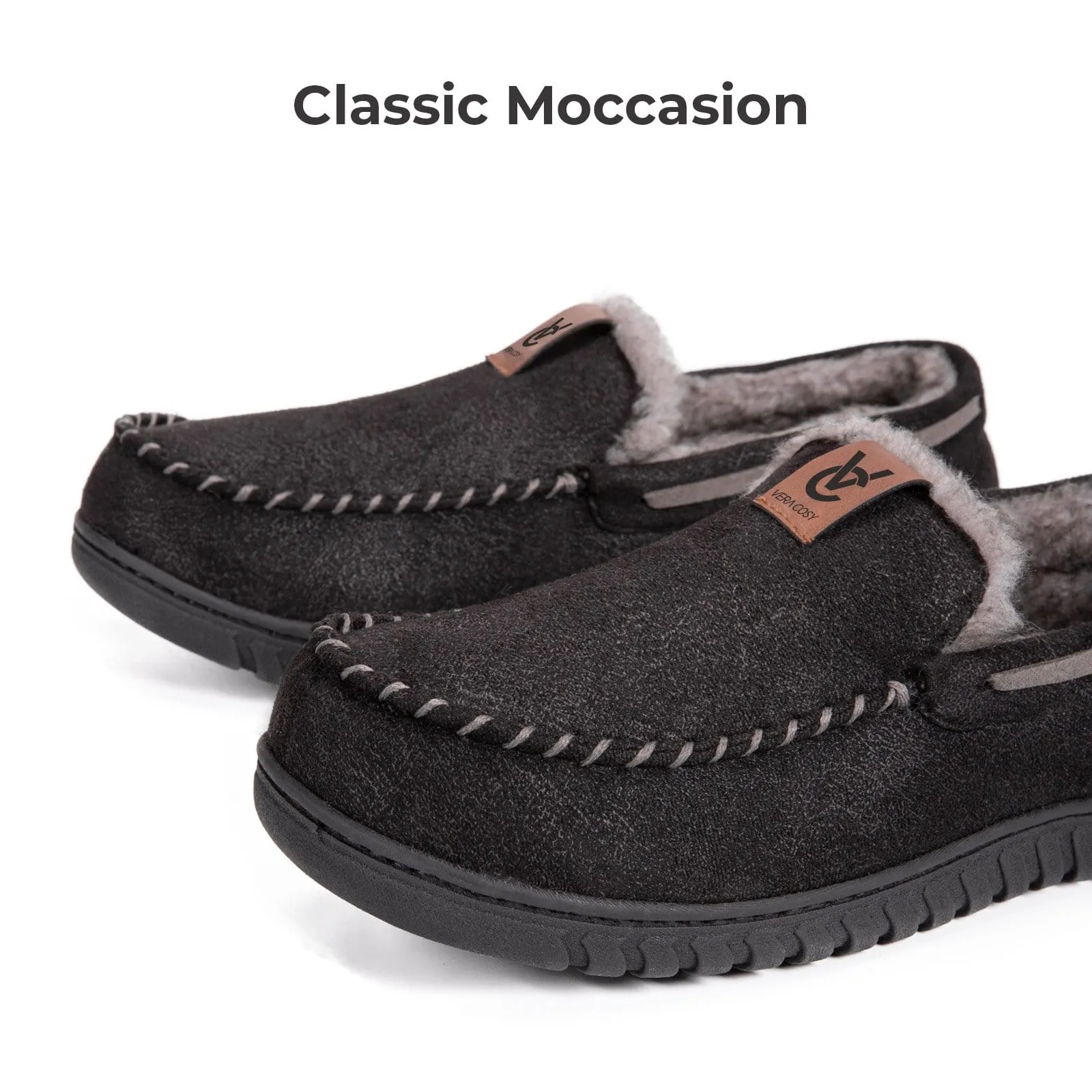 Men's Faux Suede Moccasin Slippers