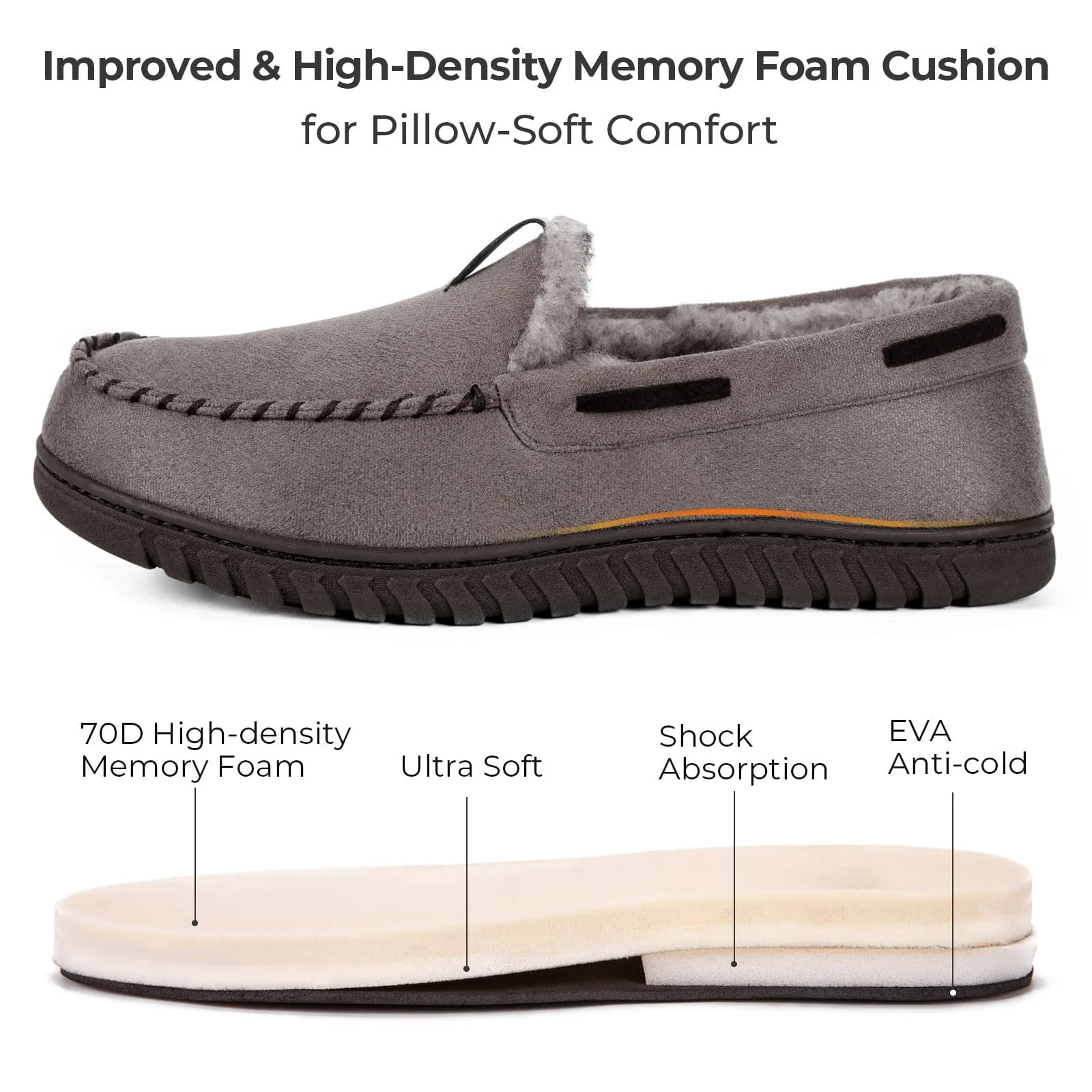 Men's Faux Suede Moccasin Slippers