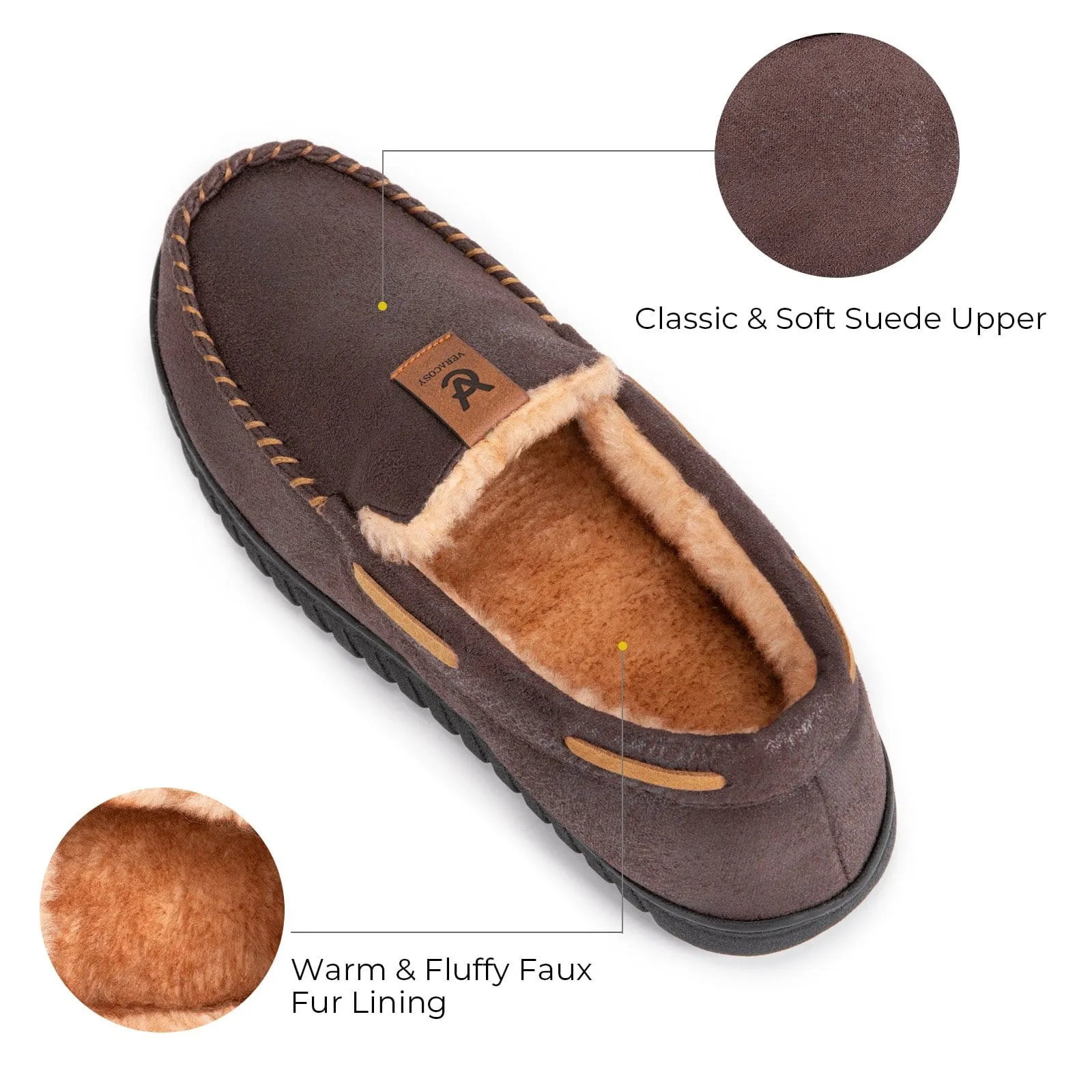 Men's Faux Suede Moccasin Slippers