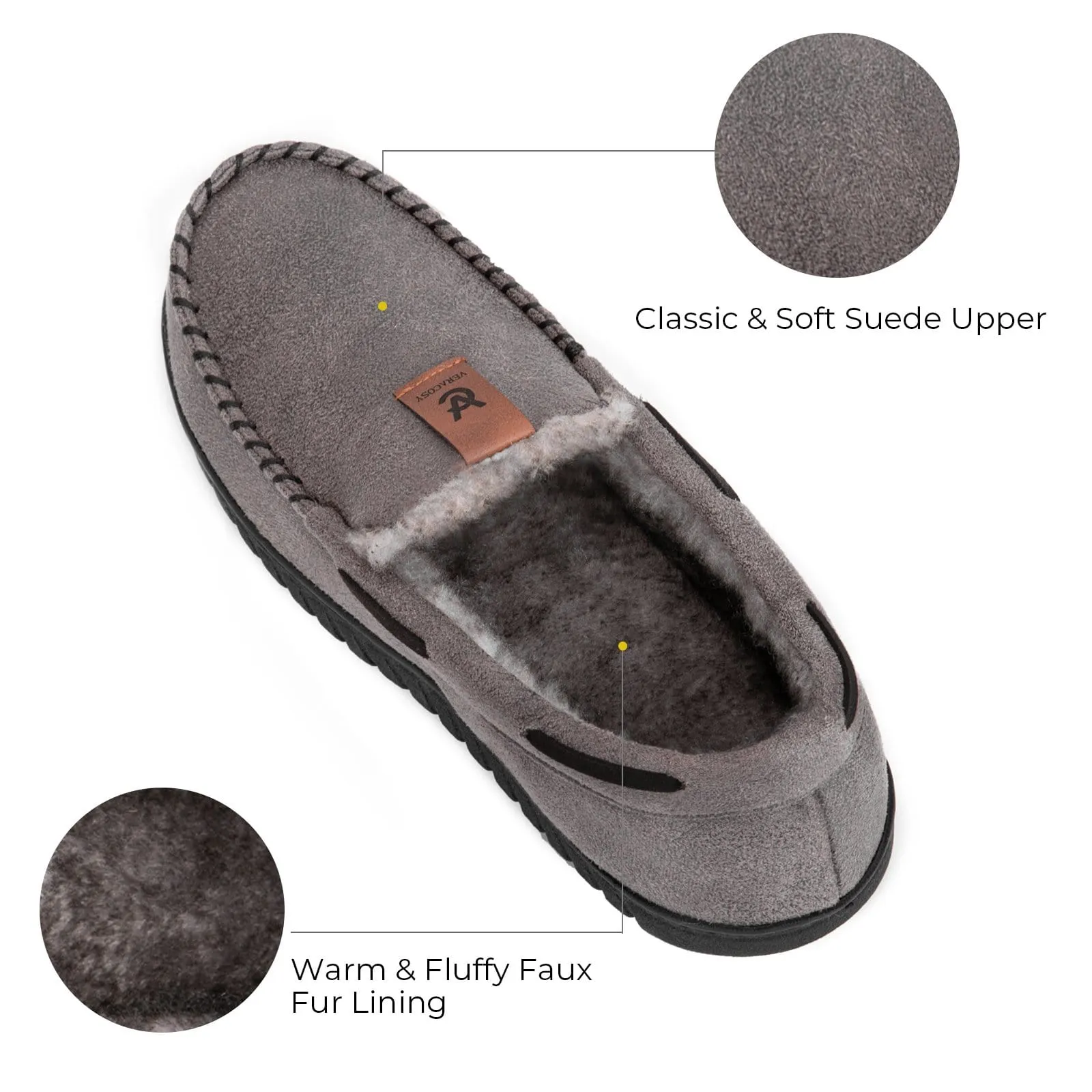 Men's Faux Suede Moccasin Slippers
