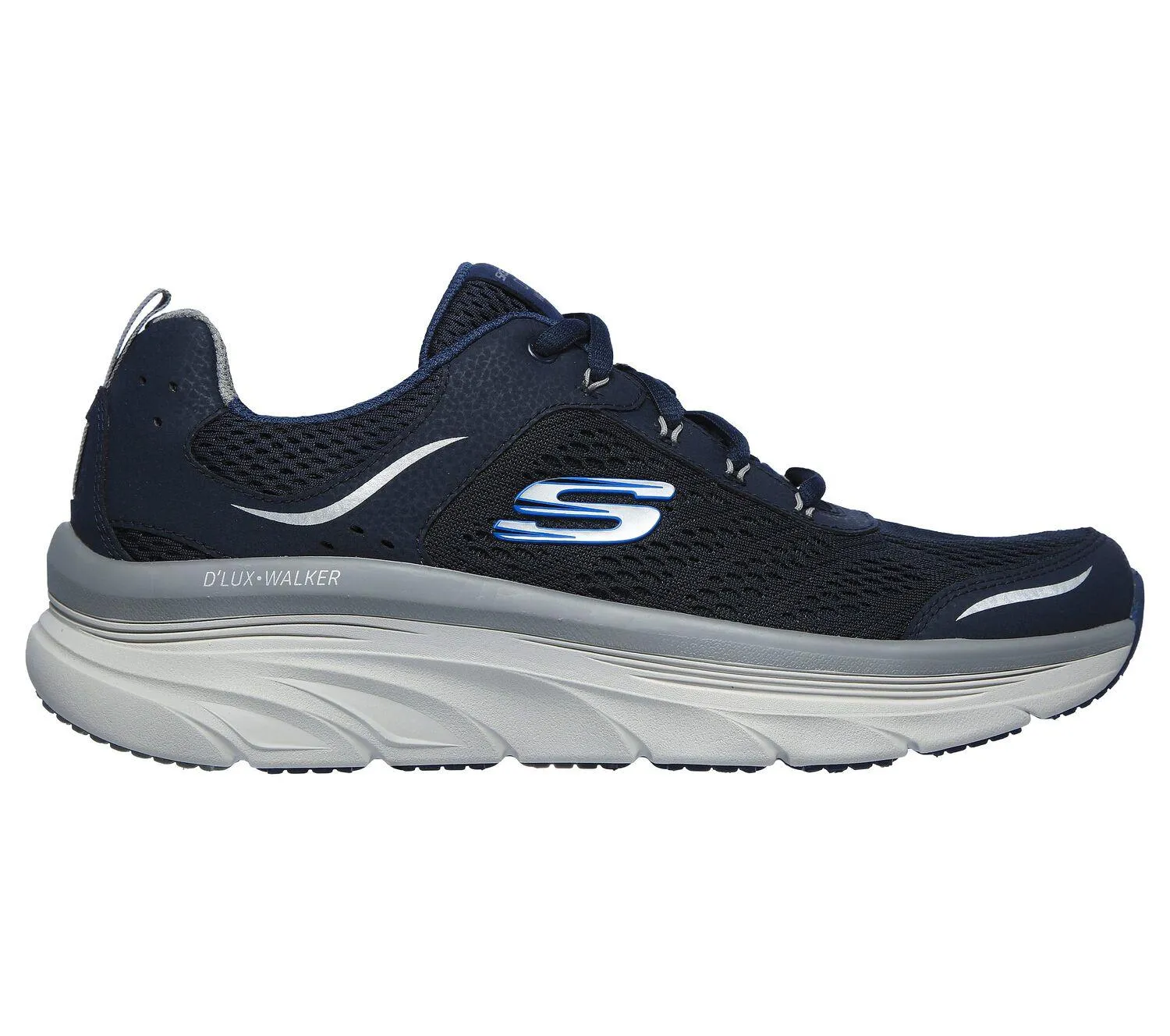 Men's Wide Fit Skechers 232044 D'lux Walker Walking Trainers