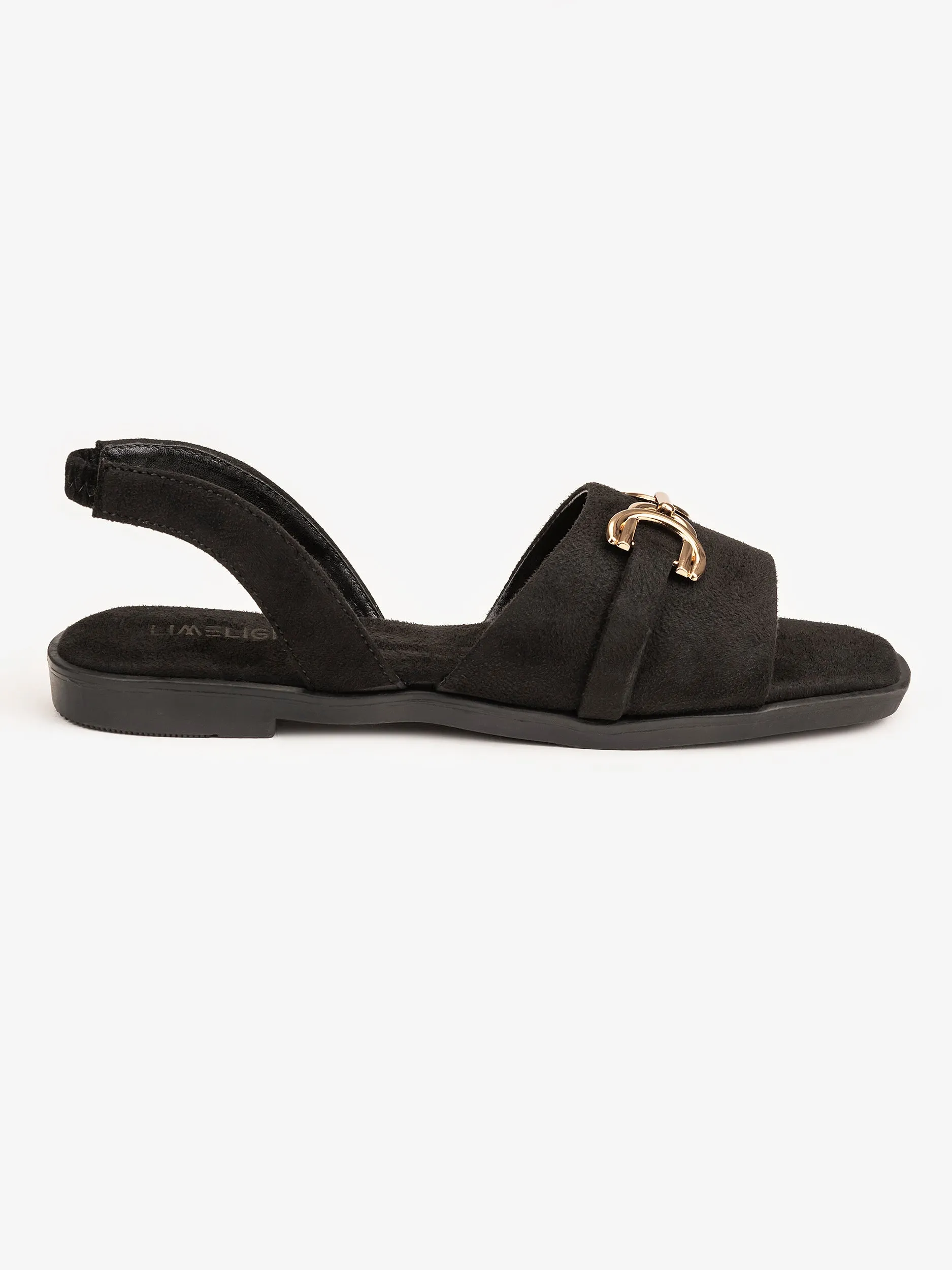 Metallic Brooch Sandals