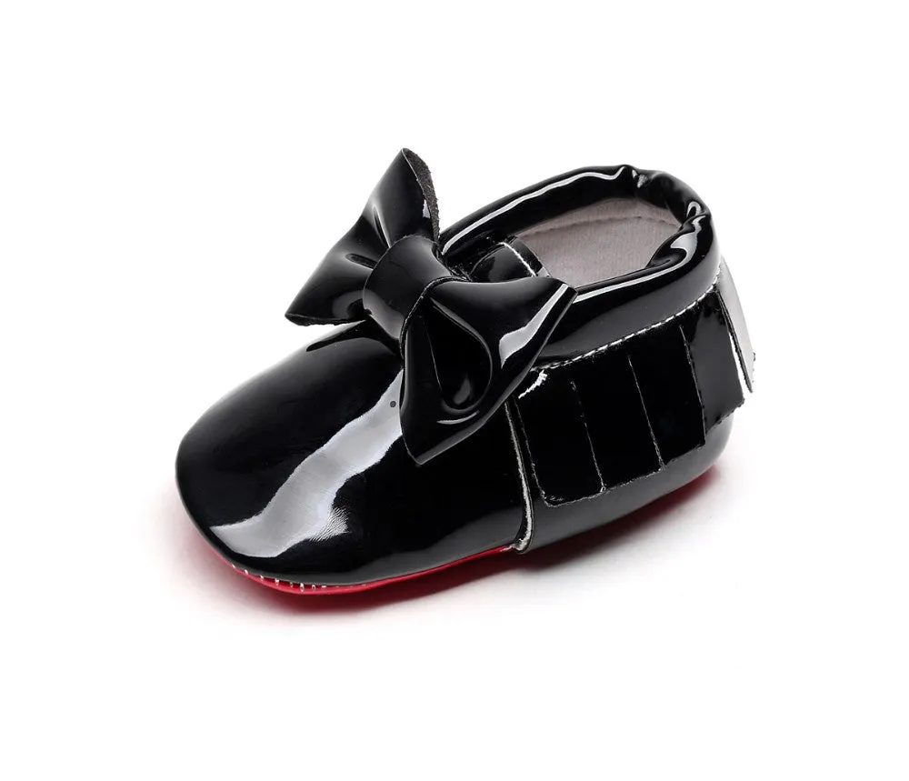Mini Lou Bee Patent Moccasins