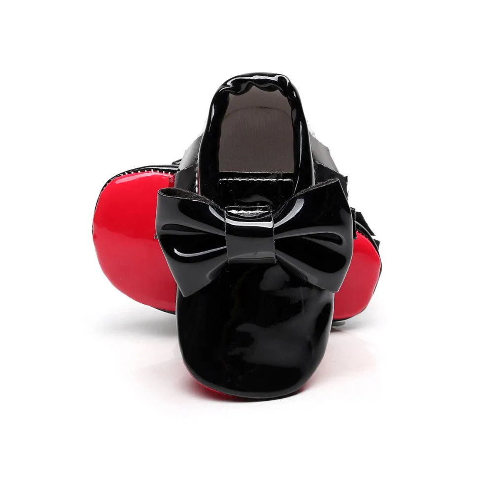 Mini Lou Bee Patent Moccasins