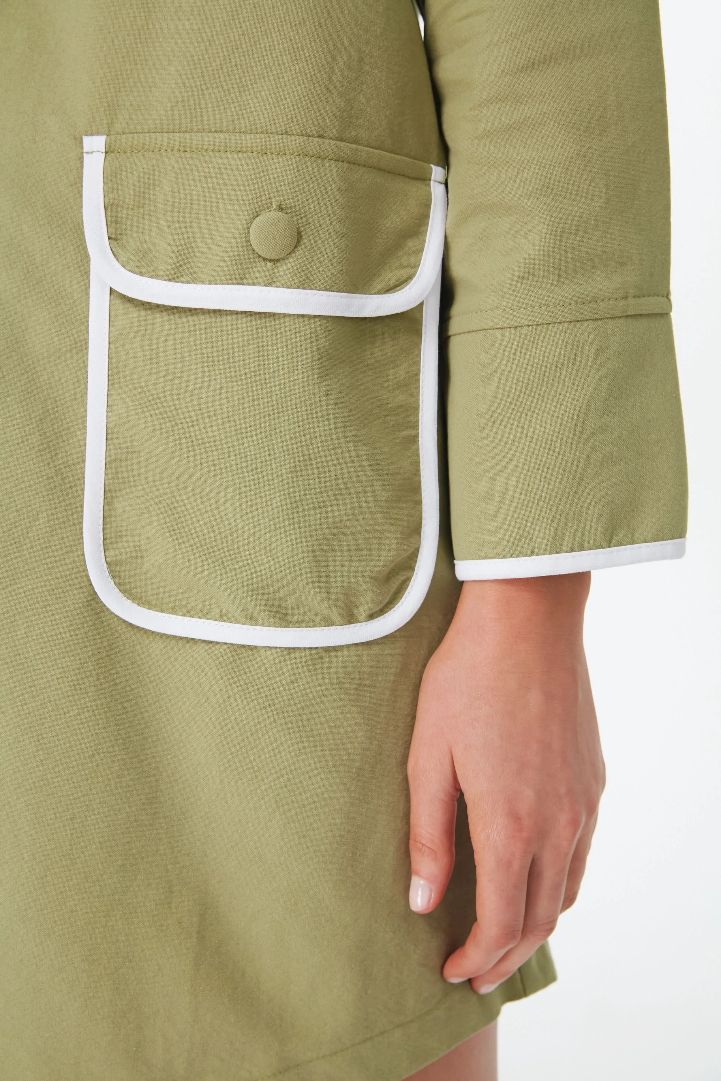 Moss Green Perkins Shirt Dress