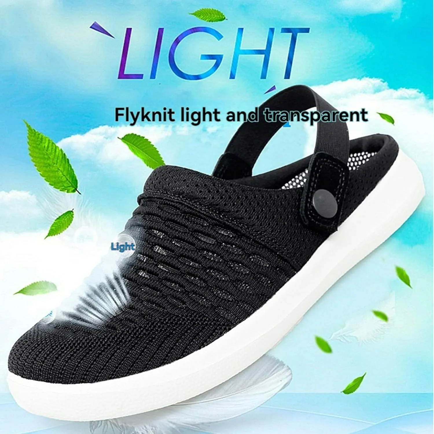 Mules Clogs for Women Orthopedic Air Cushion Platform Mesh Mules Breathable Slip-On Sandals Lightweight Walking Shoes Slippers Sandal Outdoor Slippers