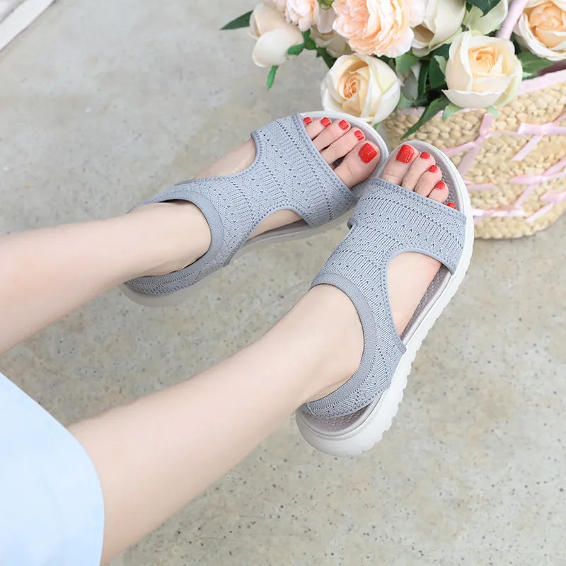 Nanccy Women's Simple Lightweight Sports Wedge Heel Comfortable Sandals