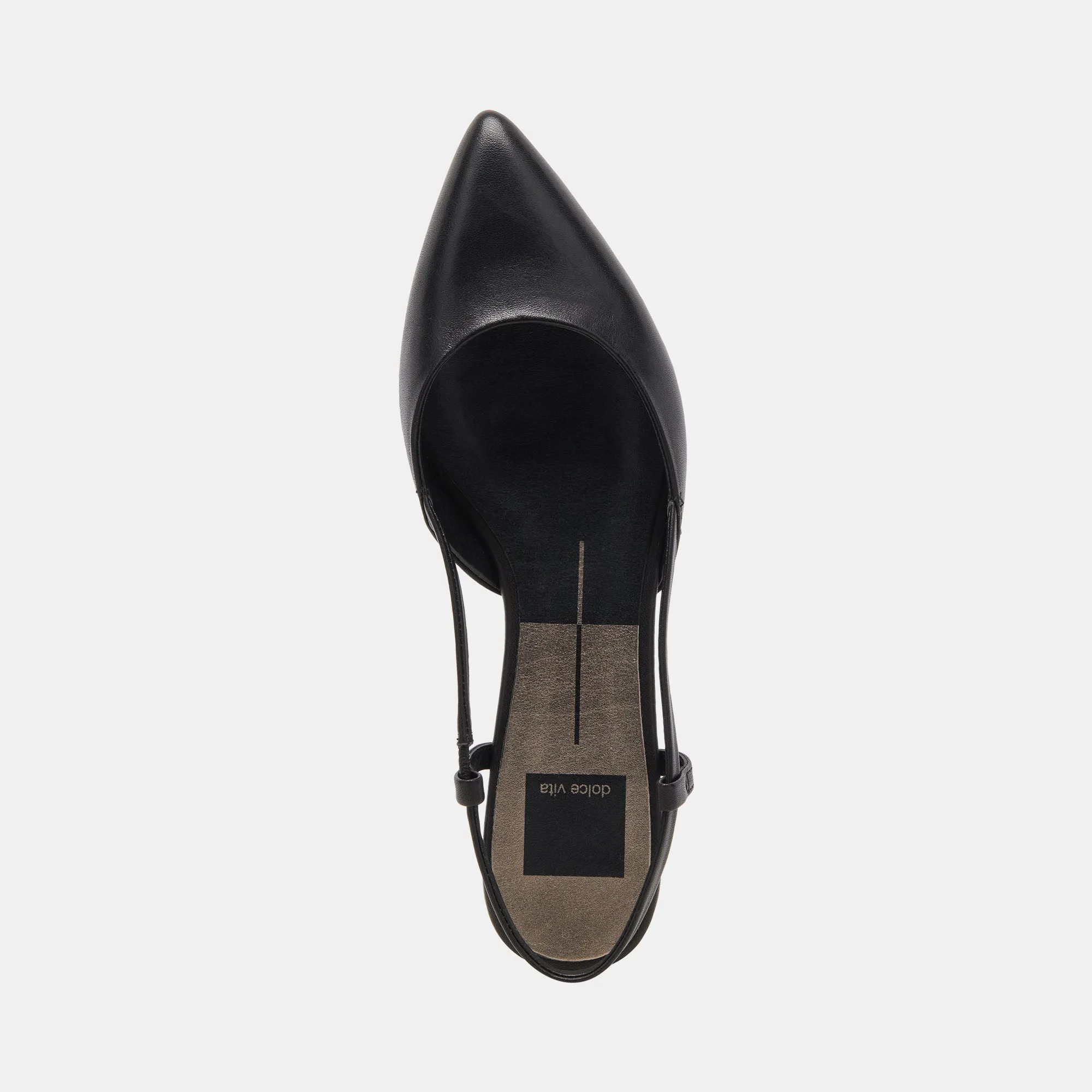 NARAH FLATS BLACK LEATHER - re:vita