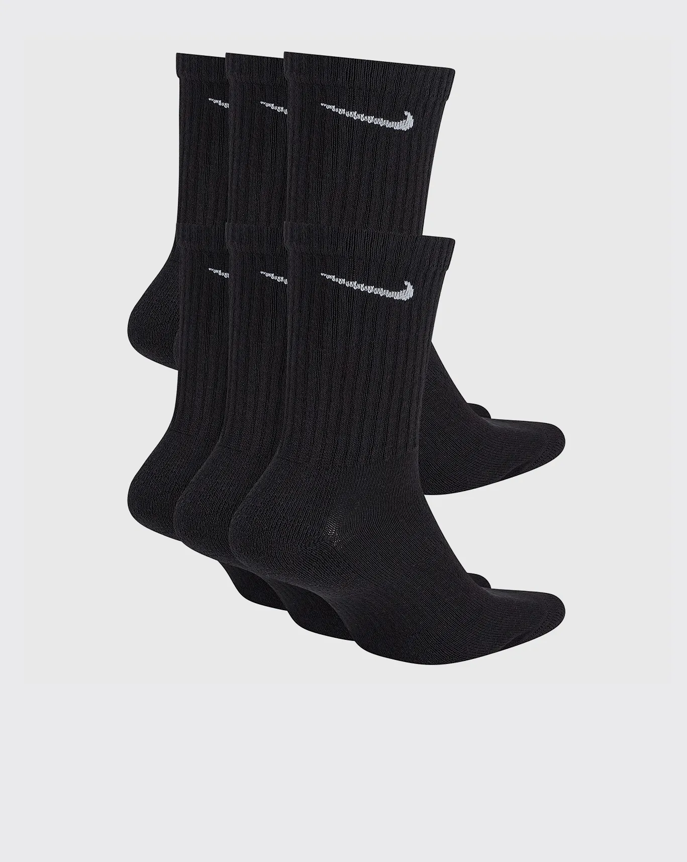 Nike Everyday Cushioned Training 6pk Crew Sock - SX7666-010