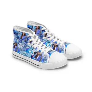 Olivia Rodrigo Blue Aesthetic Collage Women's High Top Sneakers